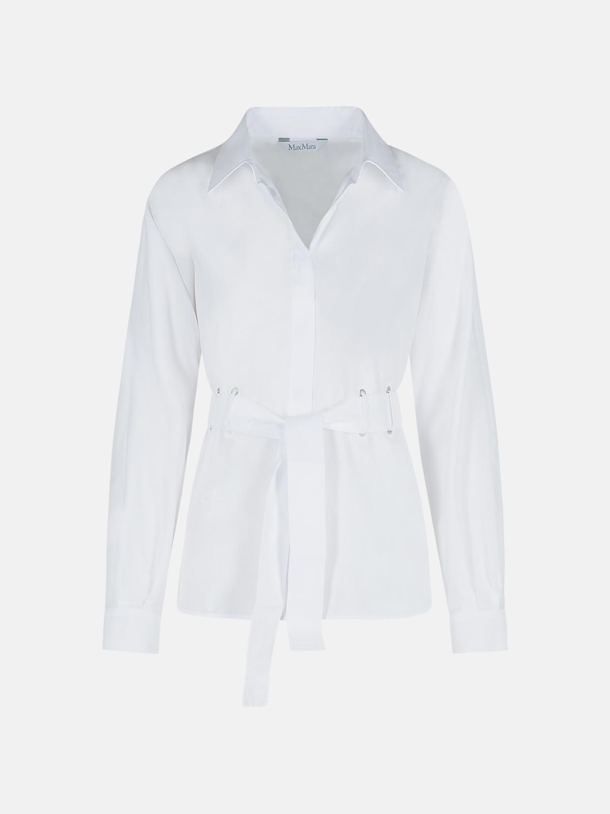 Max Mara 'juglas' White Cotton Shirt In White