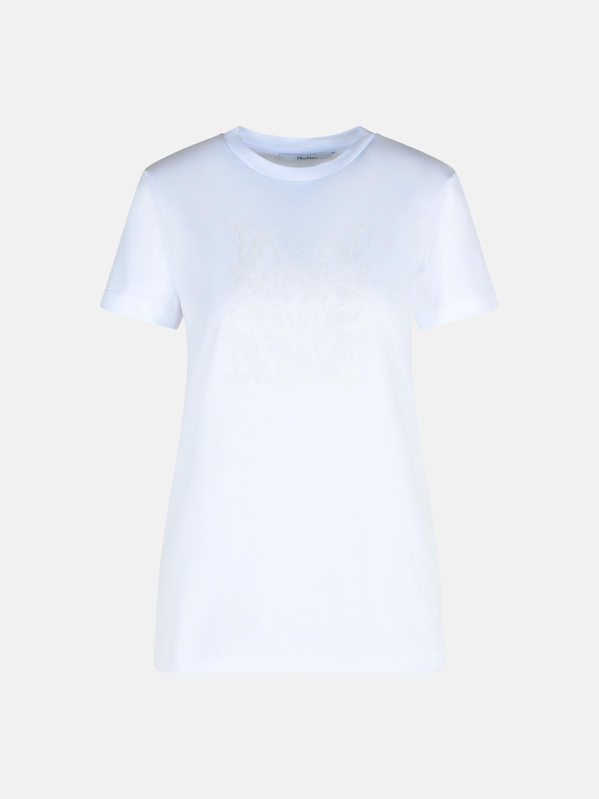 Max Mara 'giovane' White Cotton T-shirt In White