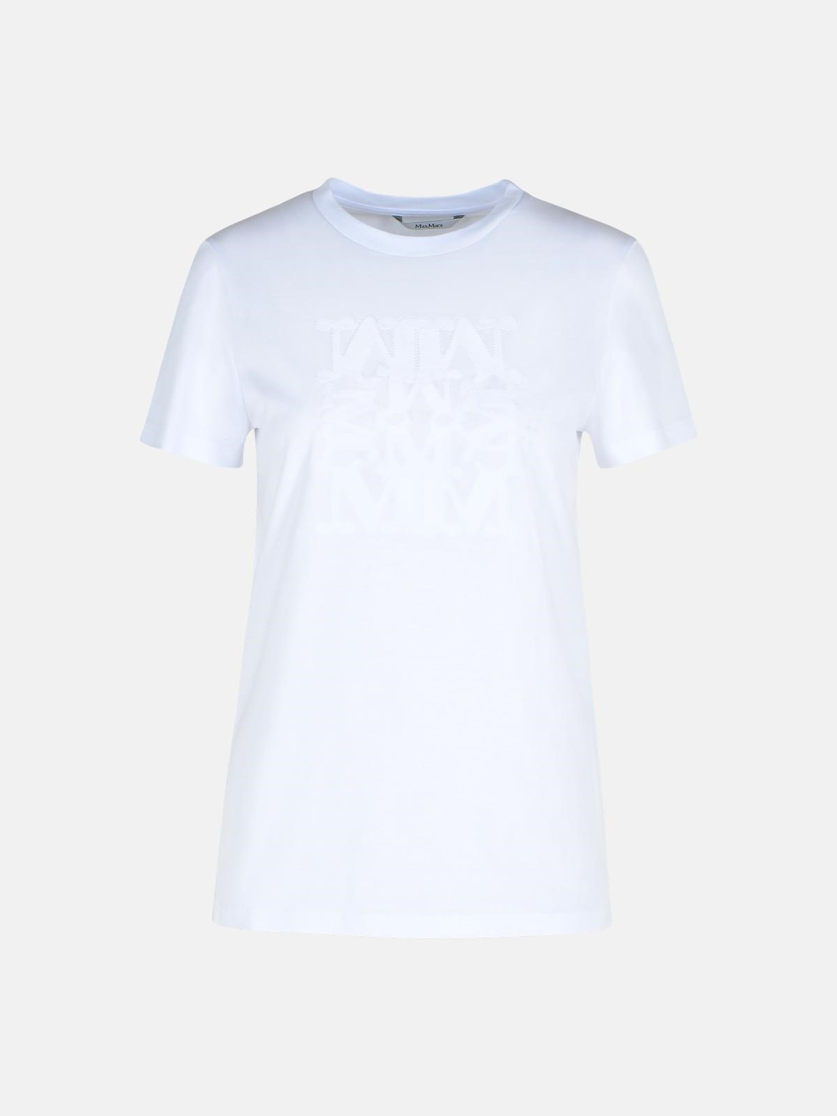 Max Mara 'giovane' White Cotton T-shirt In White