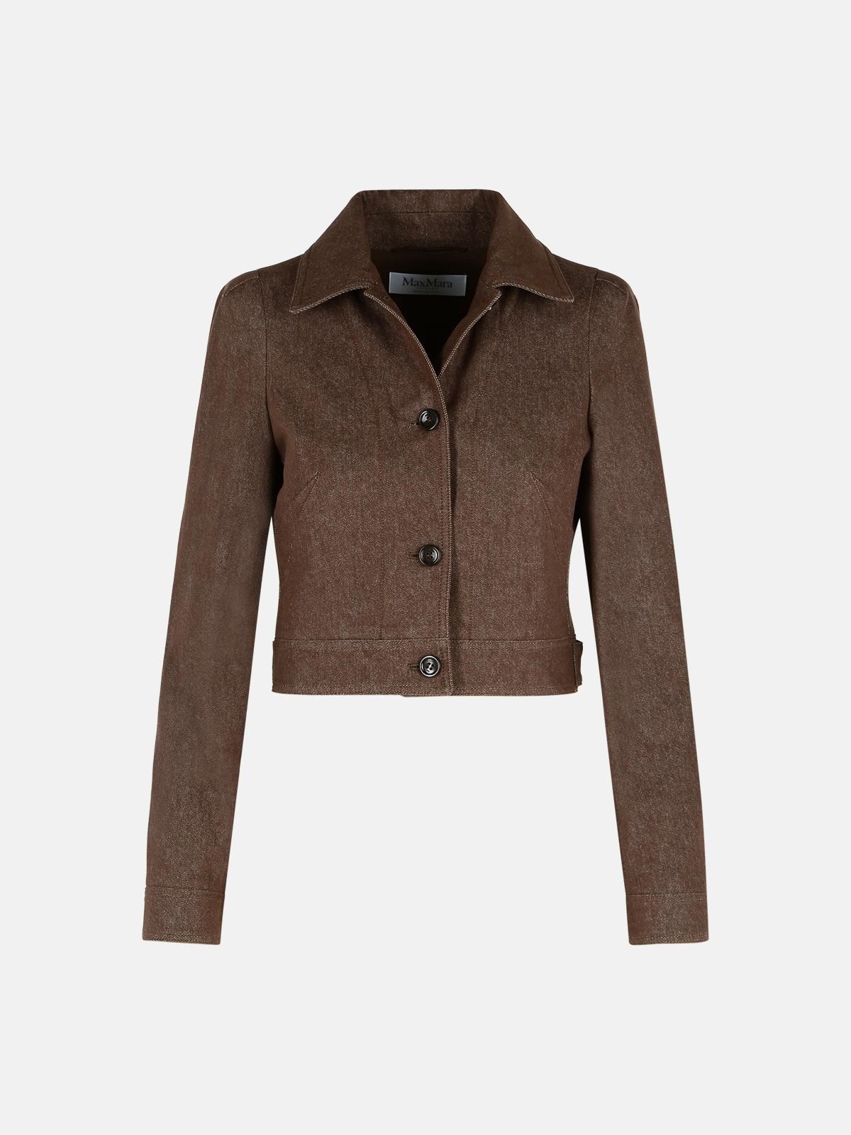 Max Mara 'carpa' Brown Cotton Blazer