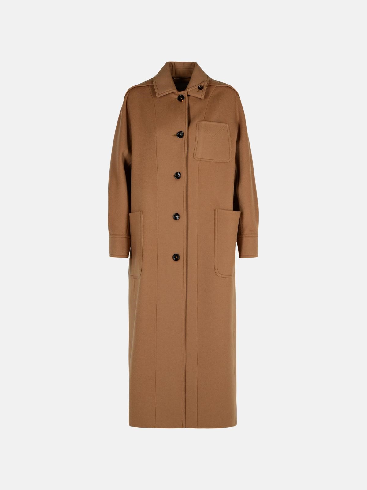 Max Mara 'aldo' Brown Virgin Wool Coat