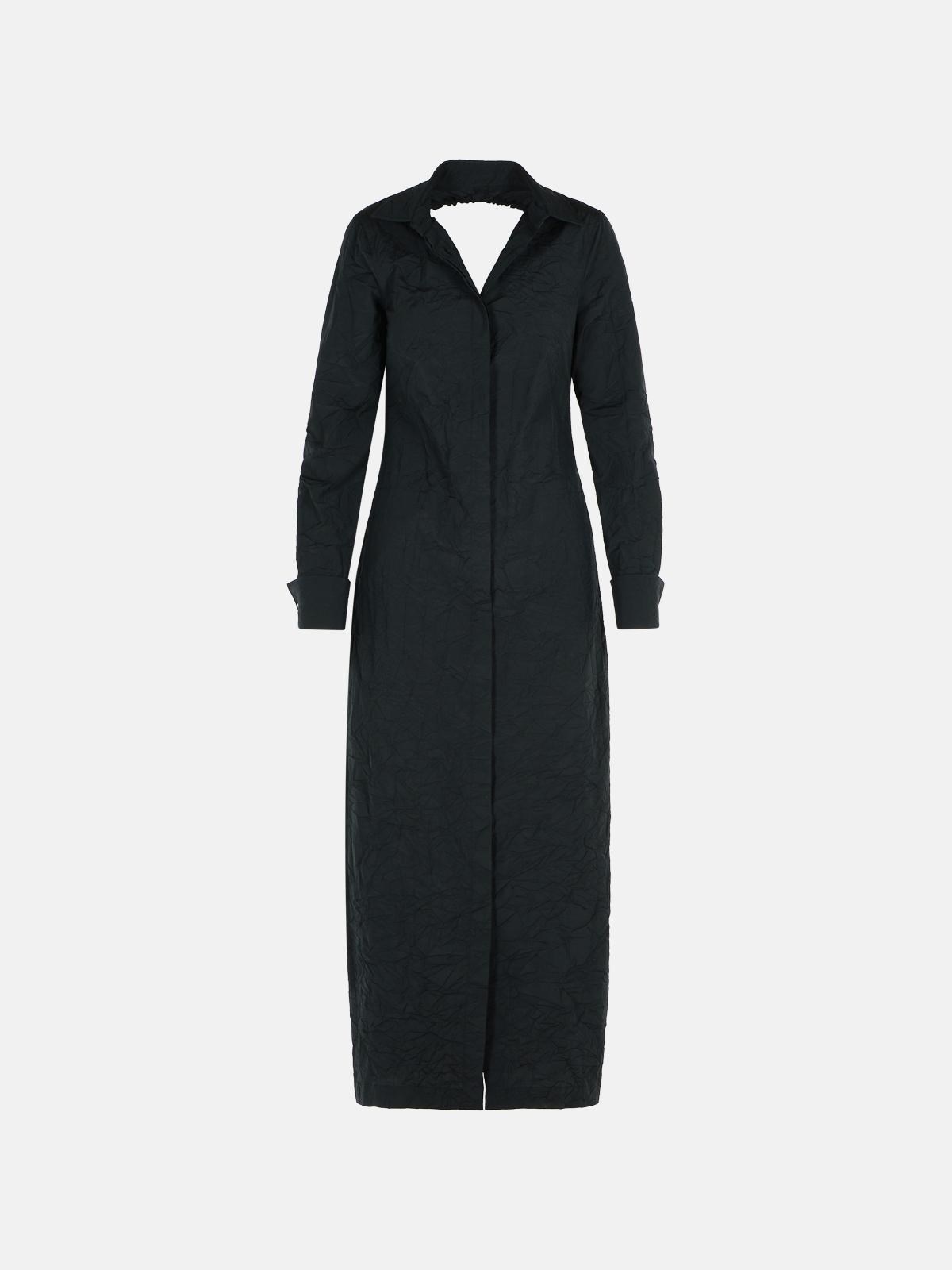 Max Mara MAX MARA 'Rovigo' Black Cotton Blend Dress　MAX MARA 'Rovigo' ブラック コットン ブレンド ドレス