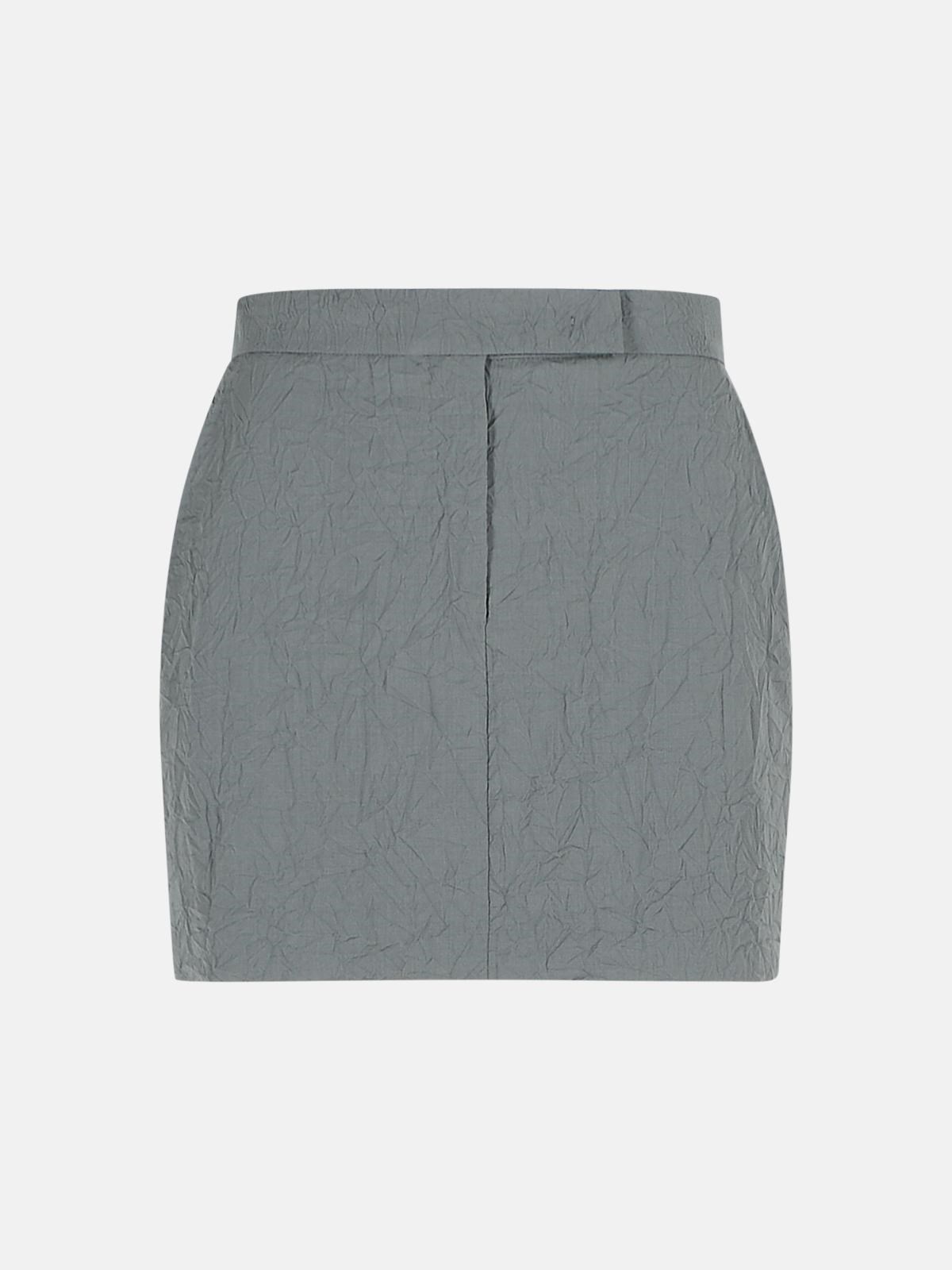 Max Mara 'abate' Grey Virgin Wool Skirt