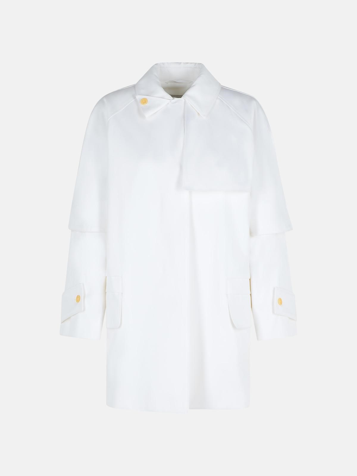Max Mara 'baba' White Cotton Raincoat