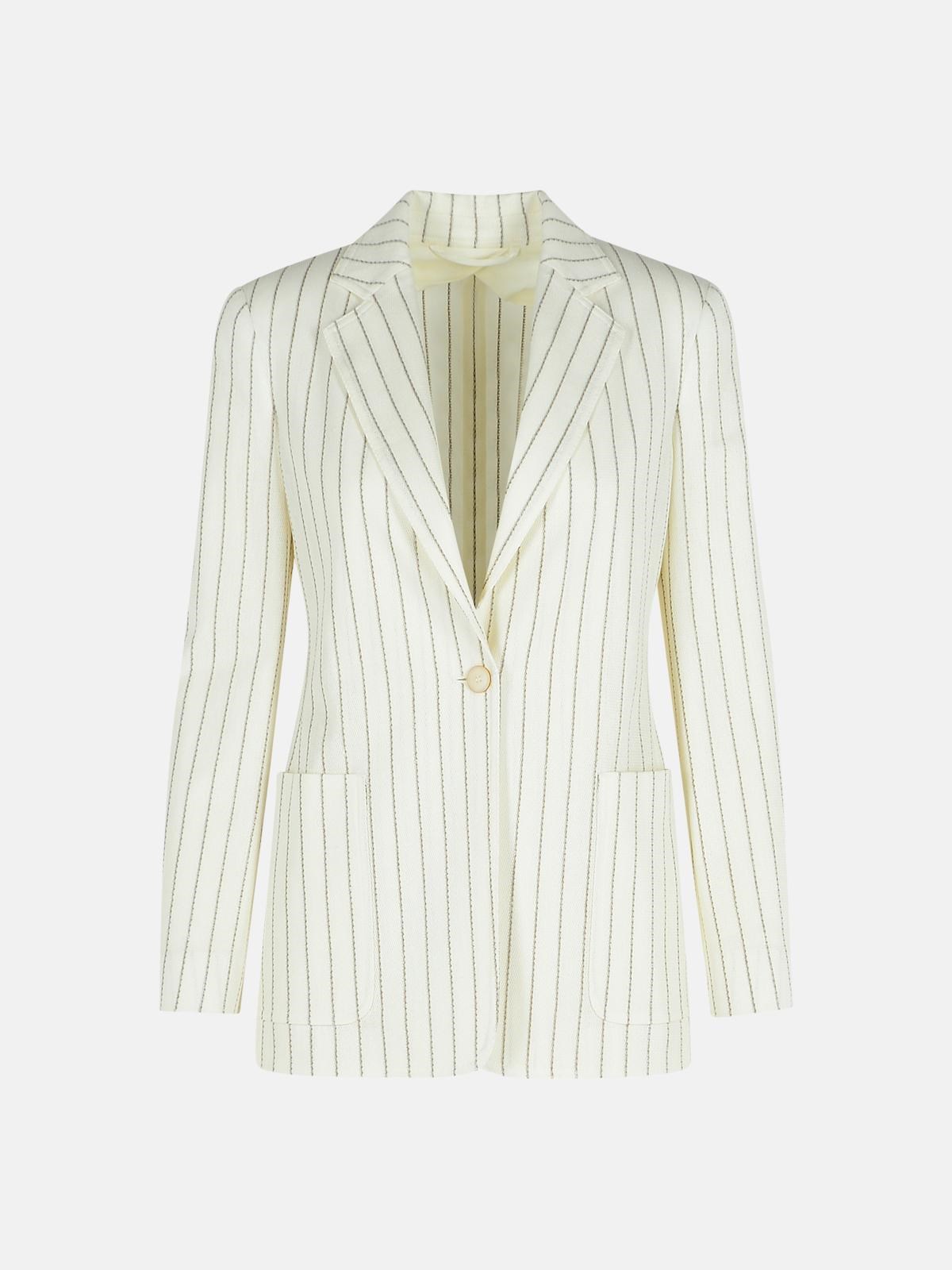 Max Mara 'jadi' Blazer In White Cotton