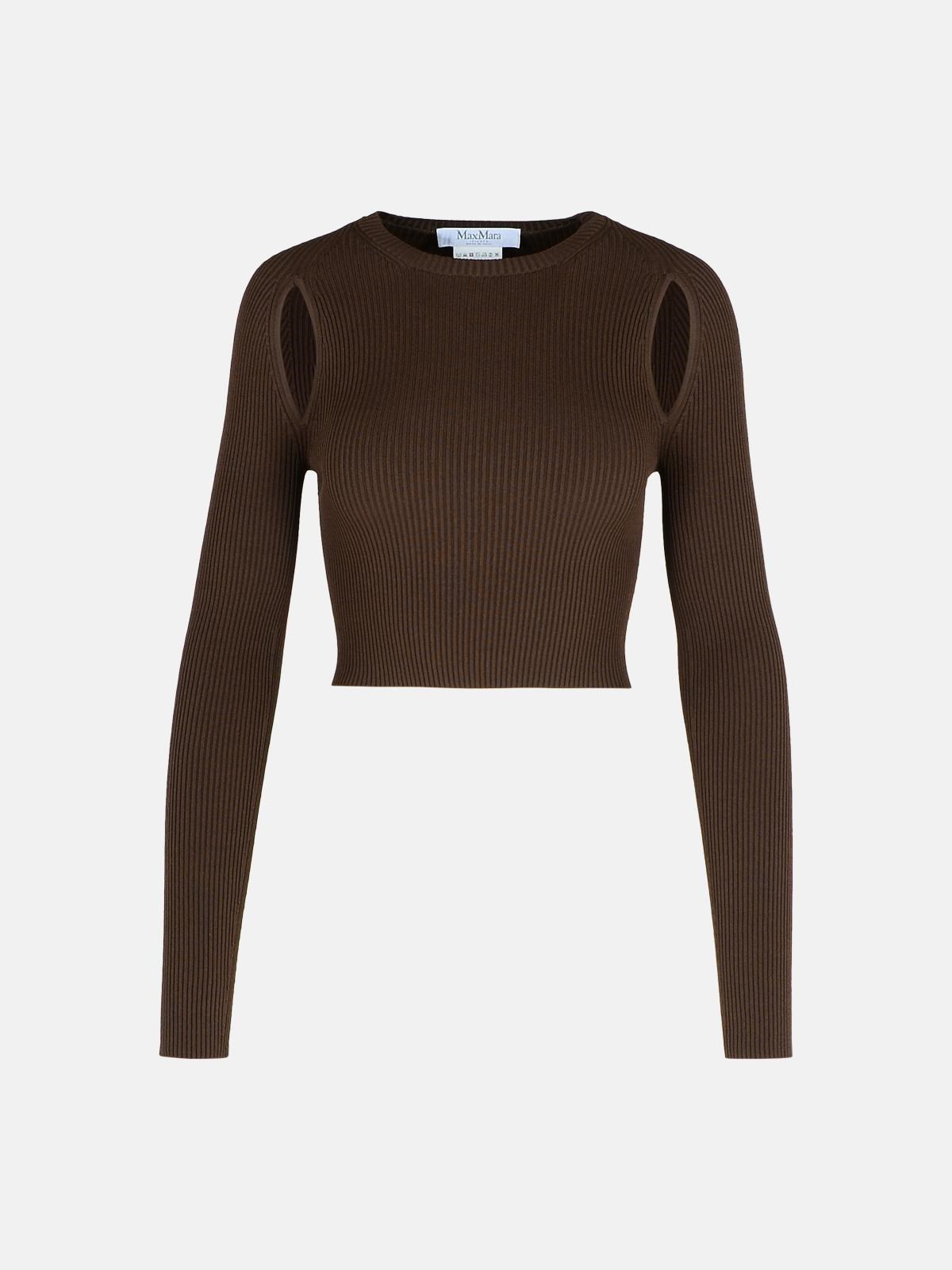 Max Mara 'ala' Brown Viscose Blend Sweater