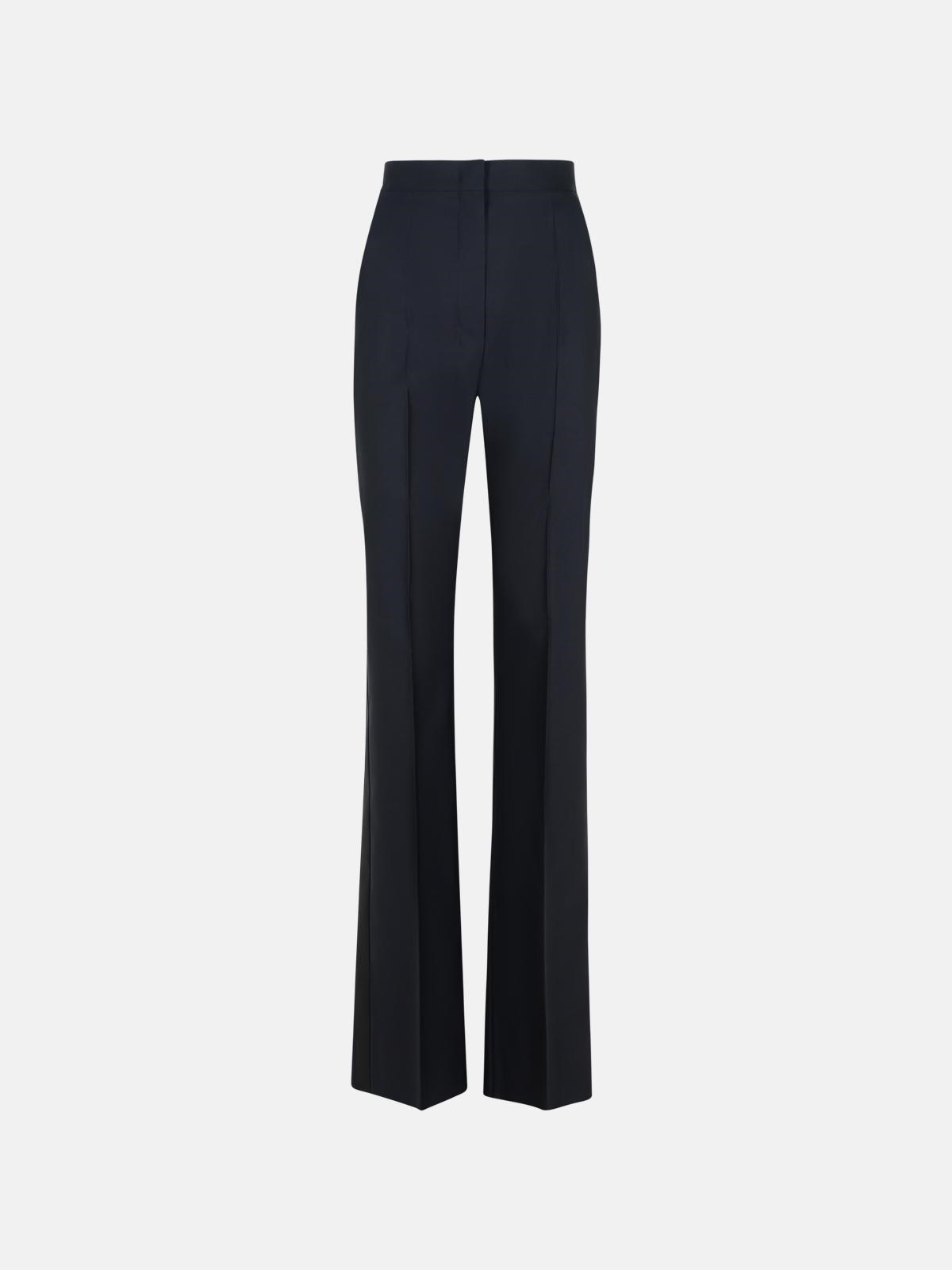 Max Mara 'delfino' Black Virgin Wool Blend Pants