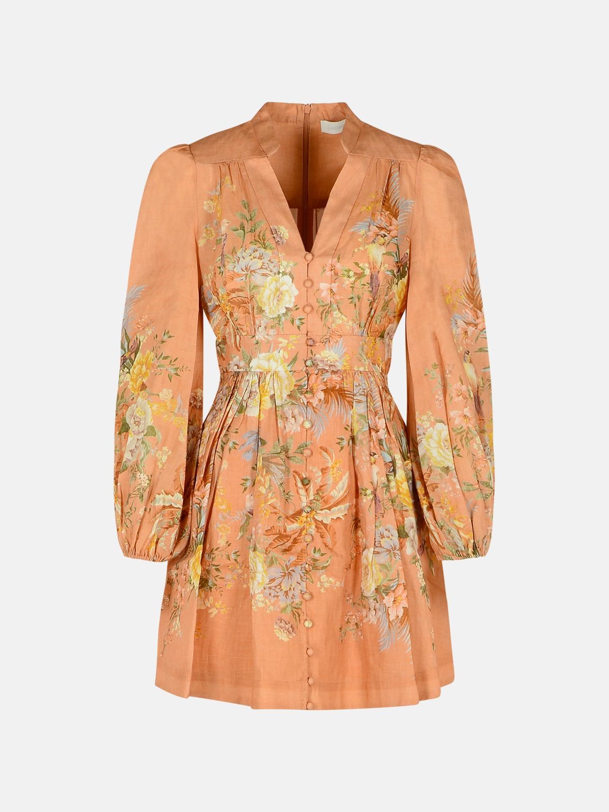 Zimmermann 'tallow' Pink Linen Dress