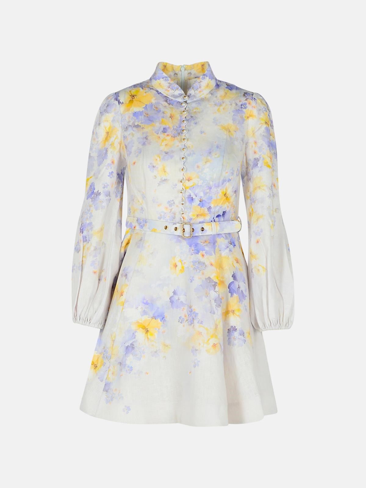 Zimmermann 'crush' Lilac Linen Dress In Liliac