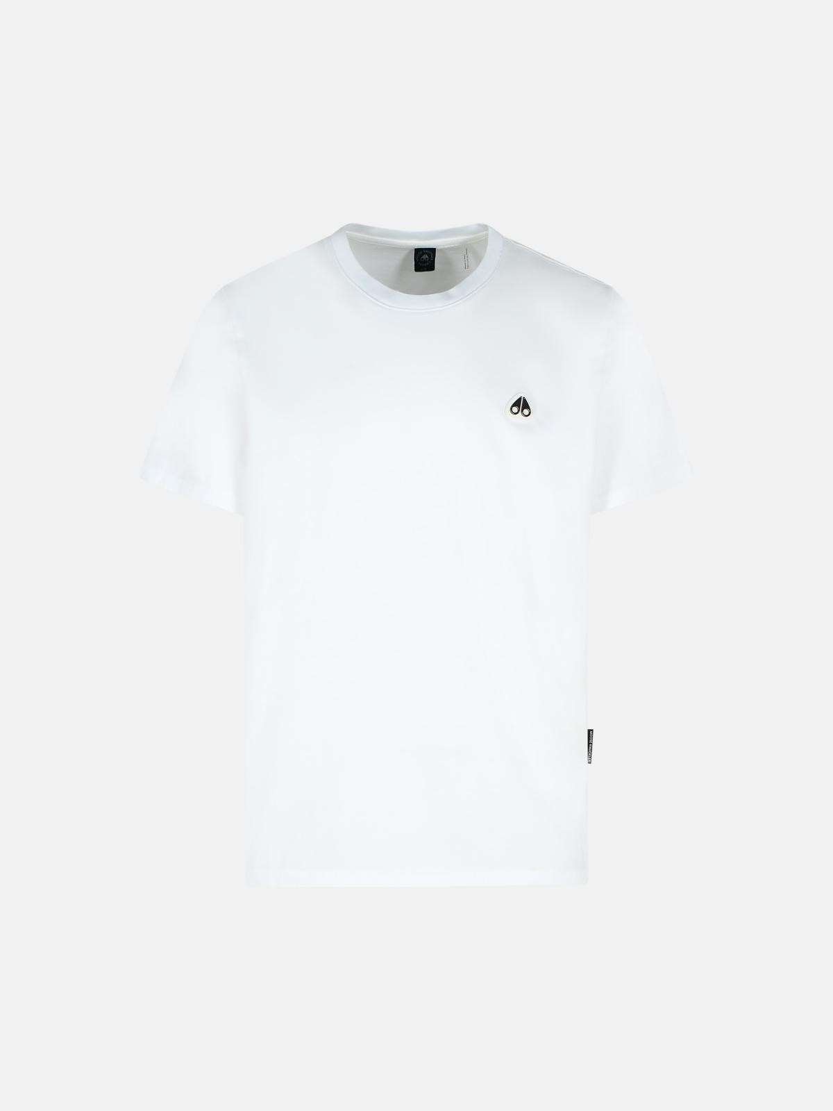 Moose Knuckles White Cotton T-shirt In White