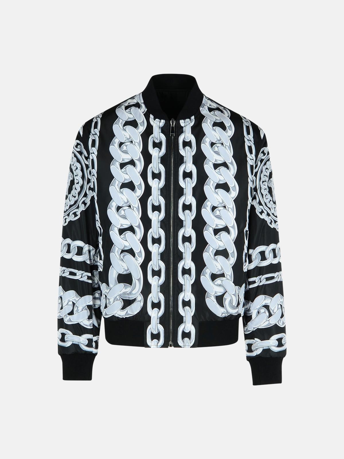 Versace Black Nylon Bomber Jacket