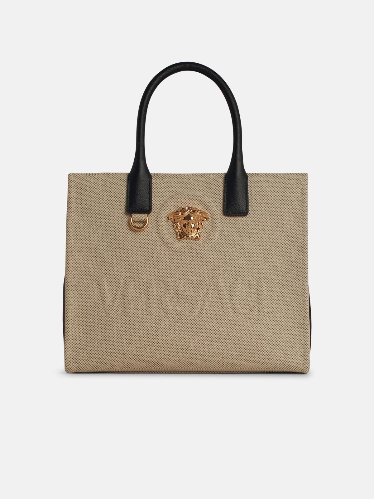 Versace Small 'tote' Beige Tela Bag