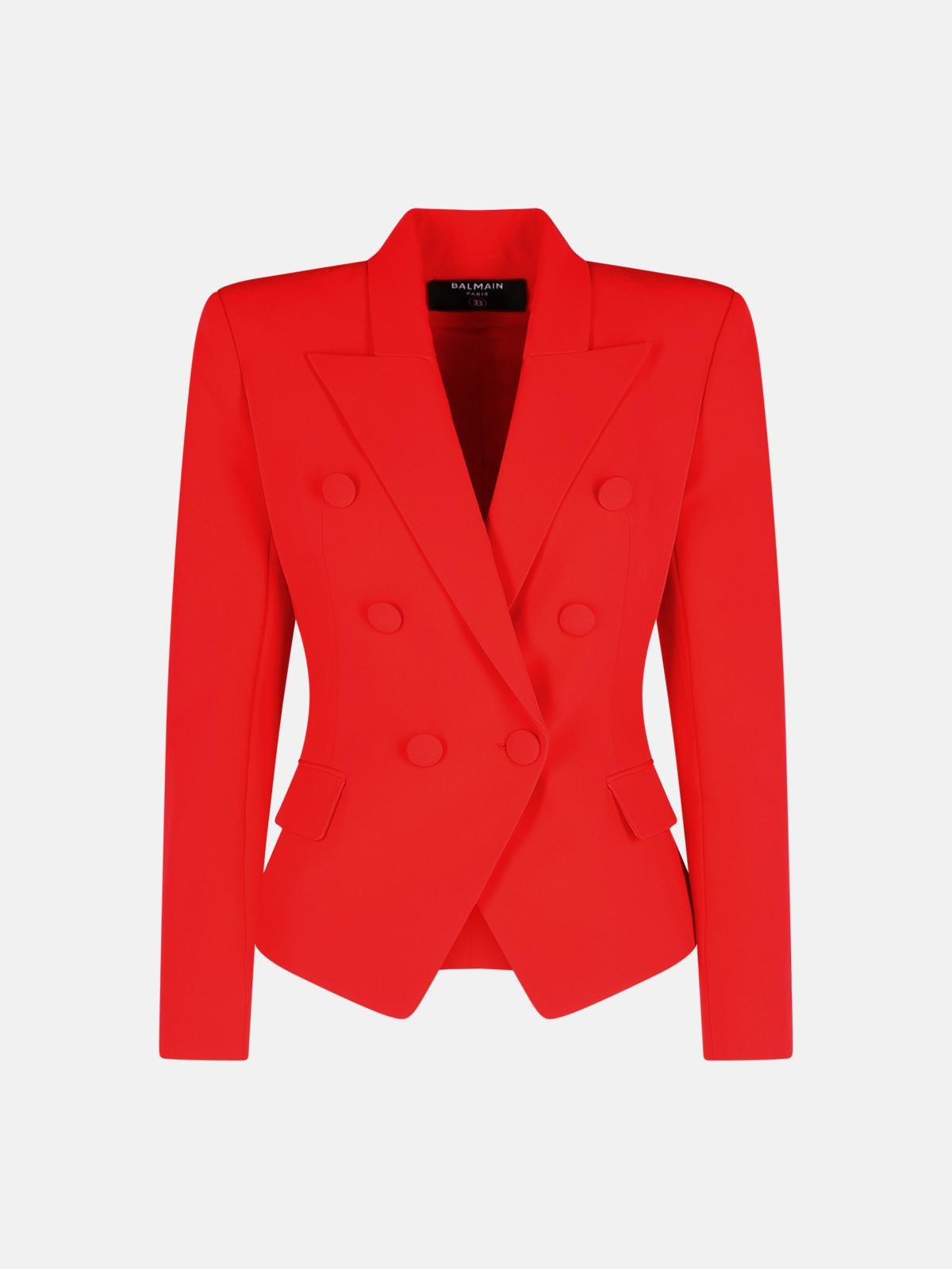 Balmain Red Viscose Blazer