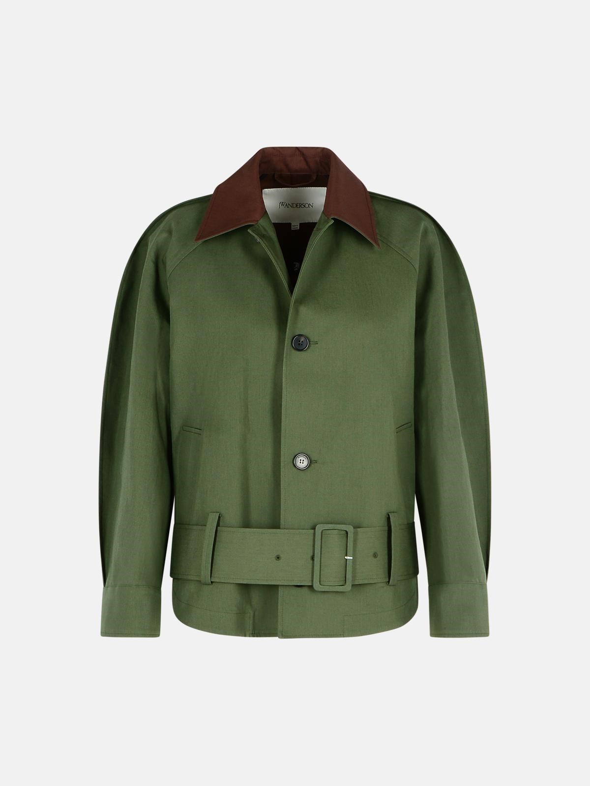 JW ANDERSON 'Rounded' Green Cotton Bomber Jacket　JW ANDERSON ラウンド グリーン コットン ボンバー ジャケット JW