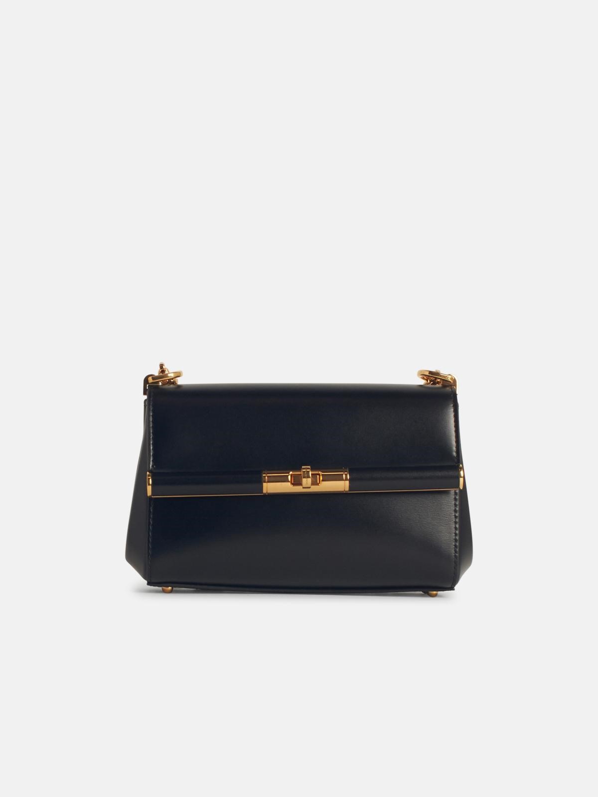 DOLCE & GABBANA 'Marlene' Black Leather Crossbody Bag