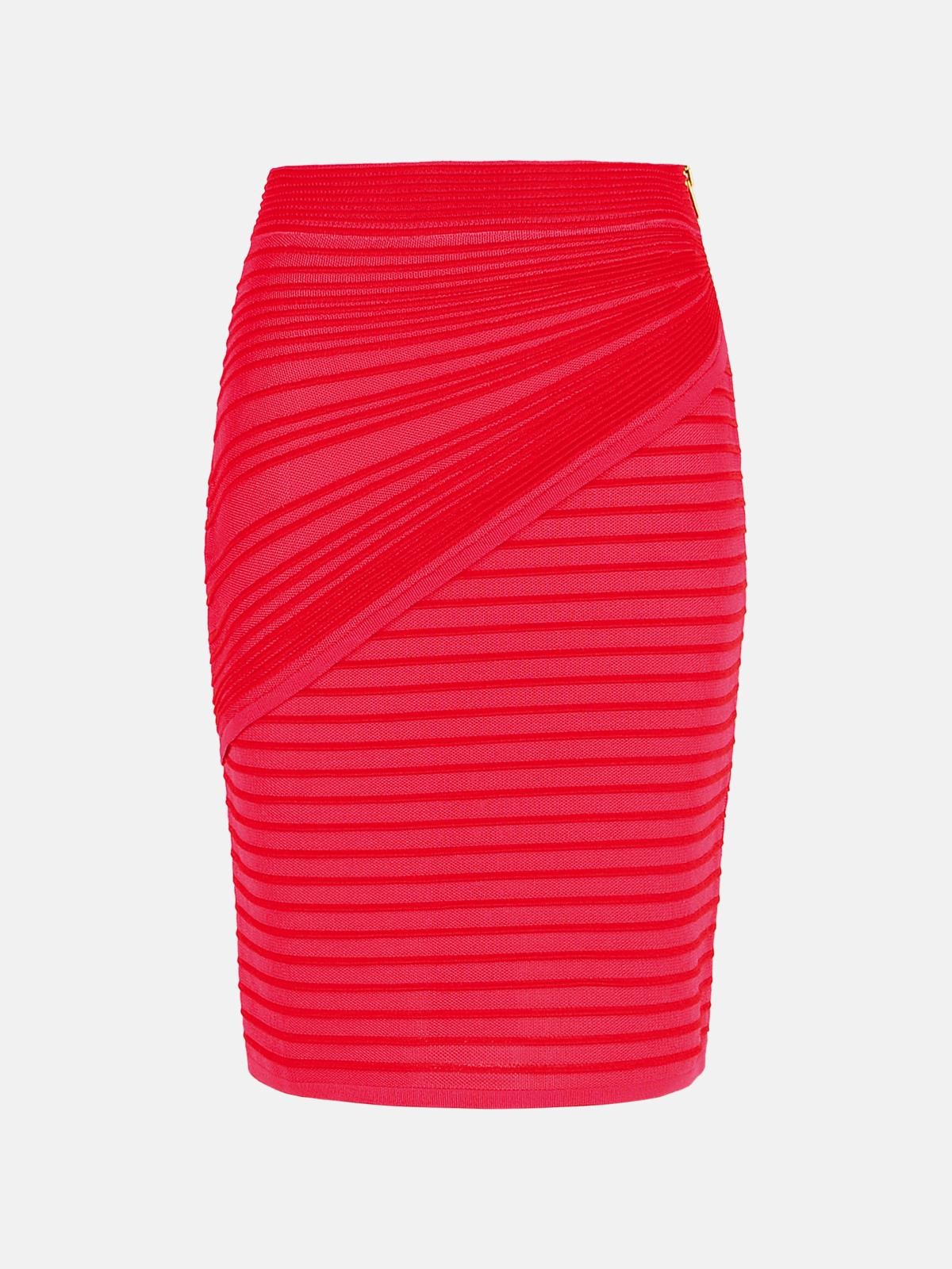 Balmain Skirt In Fuchsia Viscose Blend