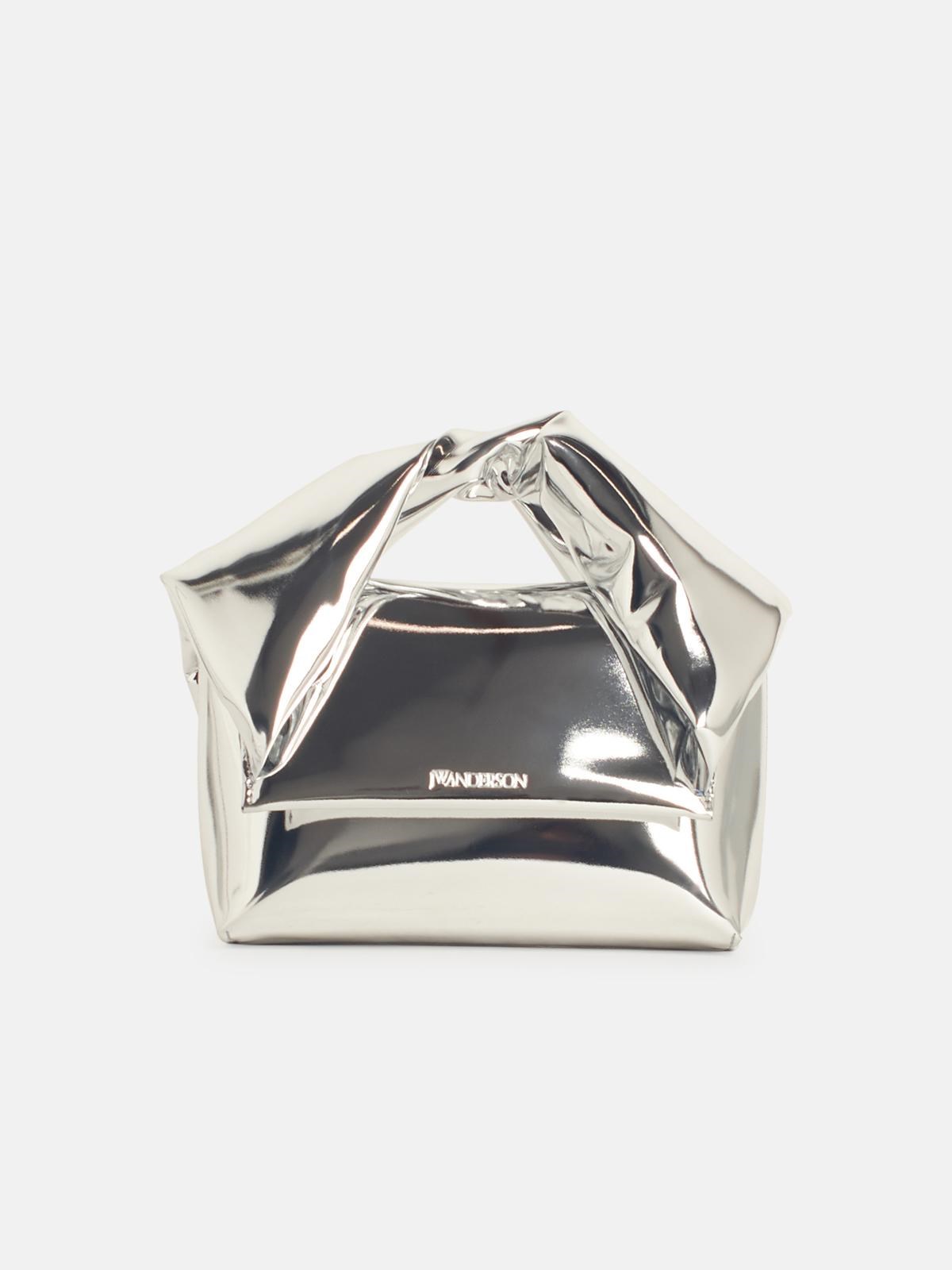 JW ANDERSON 'Twister' Silver Polyurethane Crossbody Bag