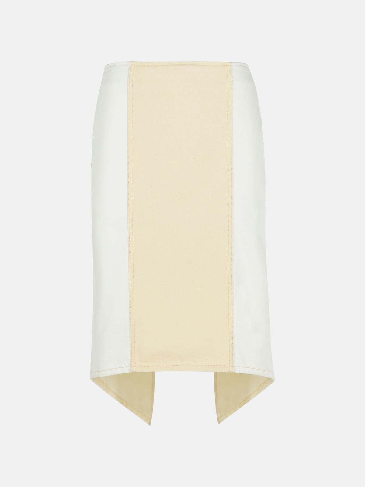 JW ANDERSON 'Layered' White Cotton Skirt　JW ANDERSON レイヤード ホワイト コットン スカート JW