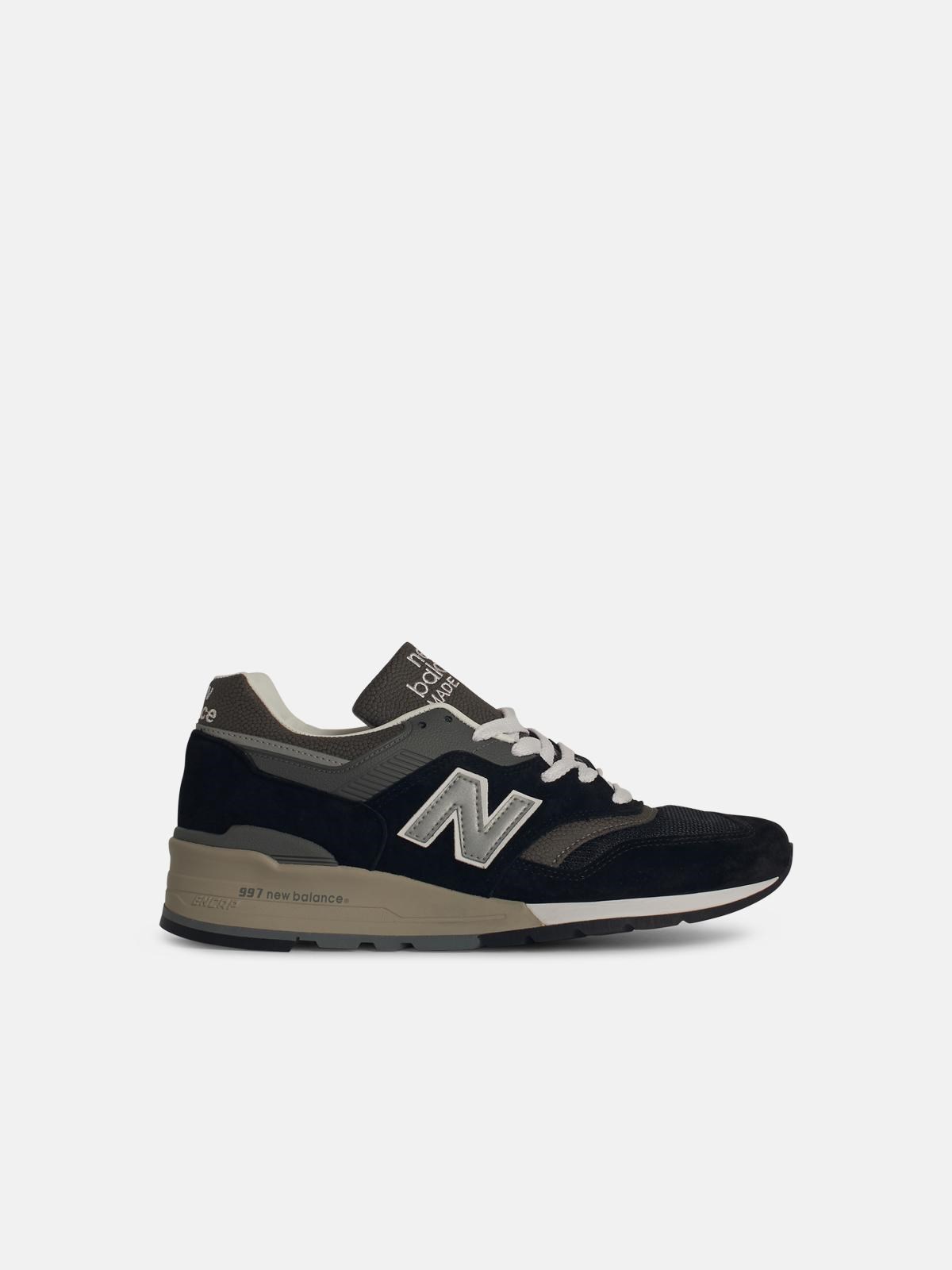 New Balance '997' Black Suede Blend Sneakers
