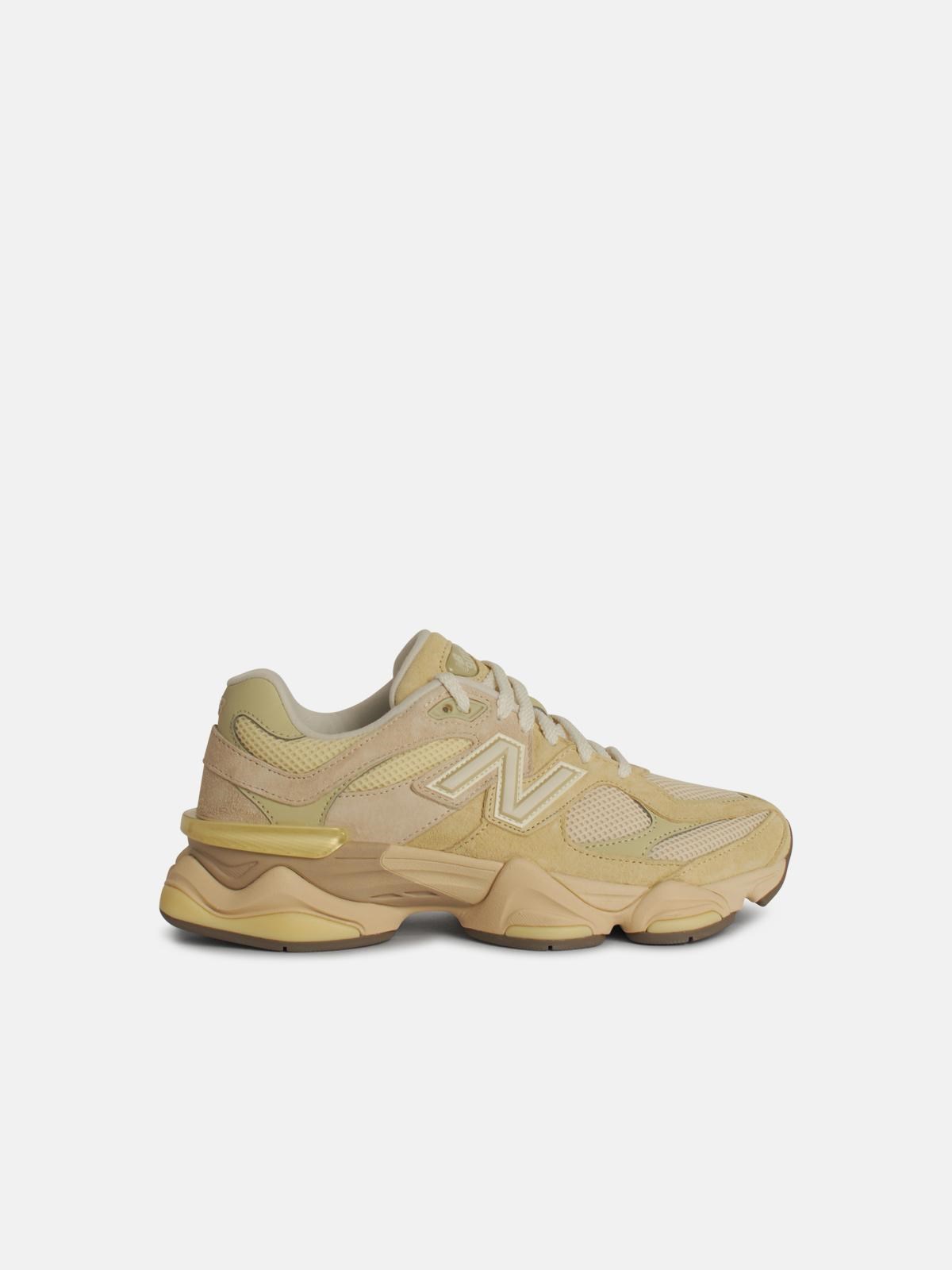 New Balance '9060' Yellow Suede Sneakers