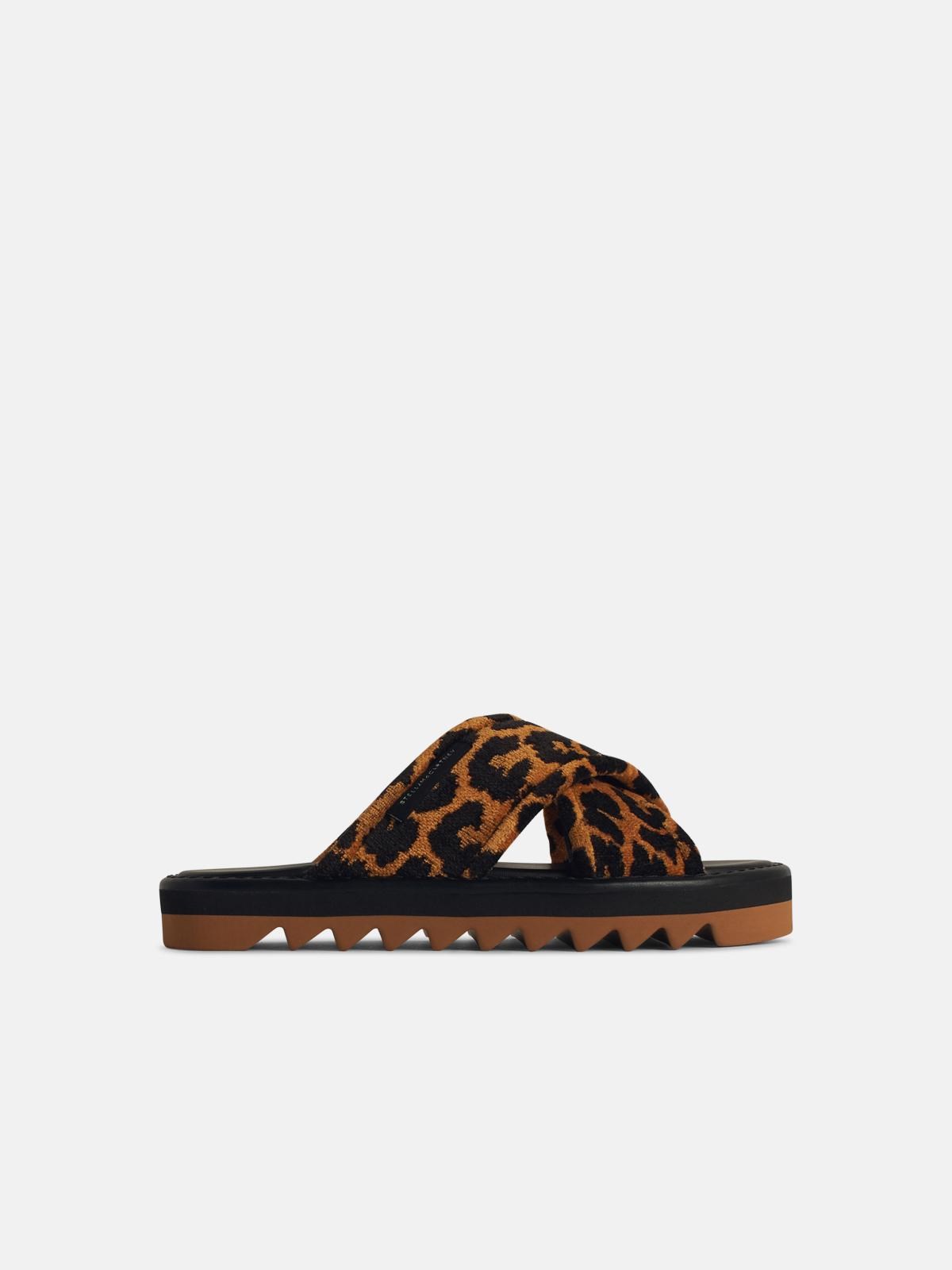 Stella Mccartney 'leo' Multicoloured Leather Blend Slippers In Multi