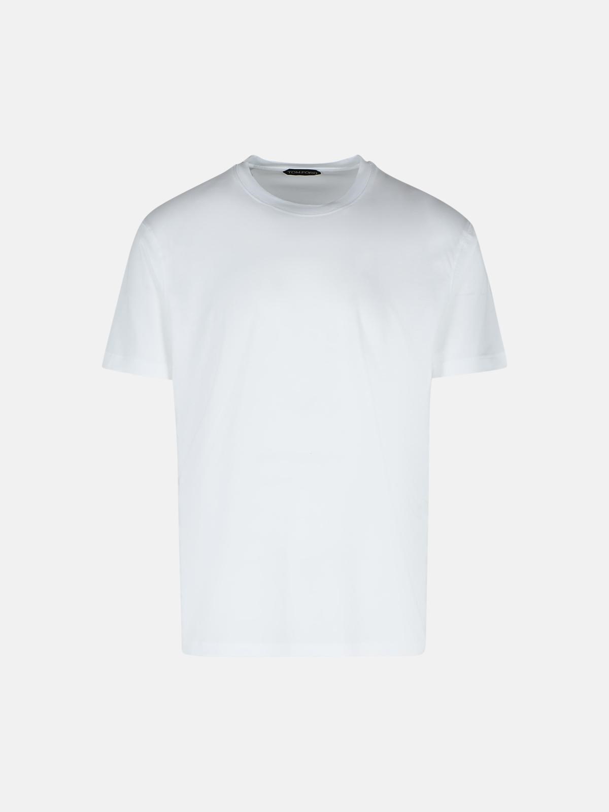 Tom Ford White Cotton T-shirt In White