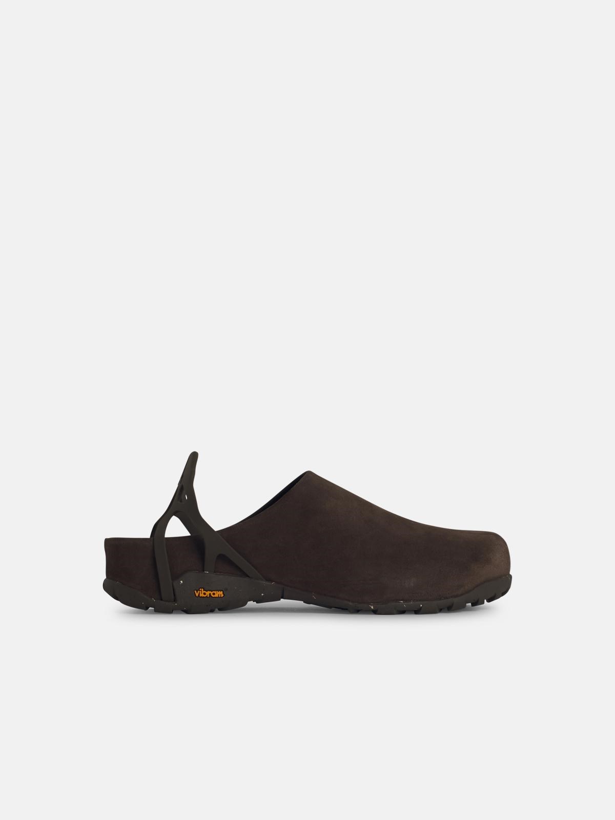 Roa Hiking 'fedaia' Brown Leather Slippers In Brown