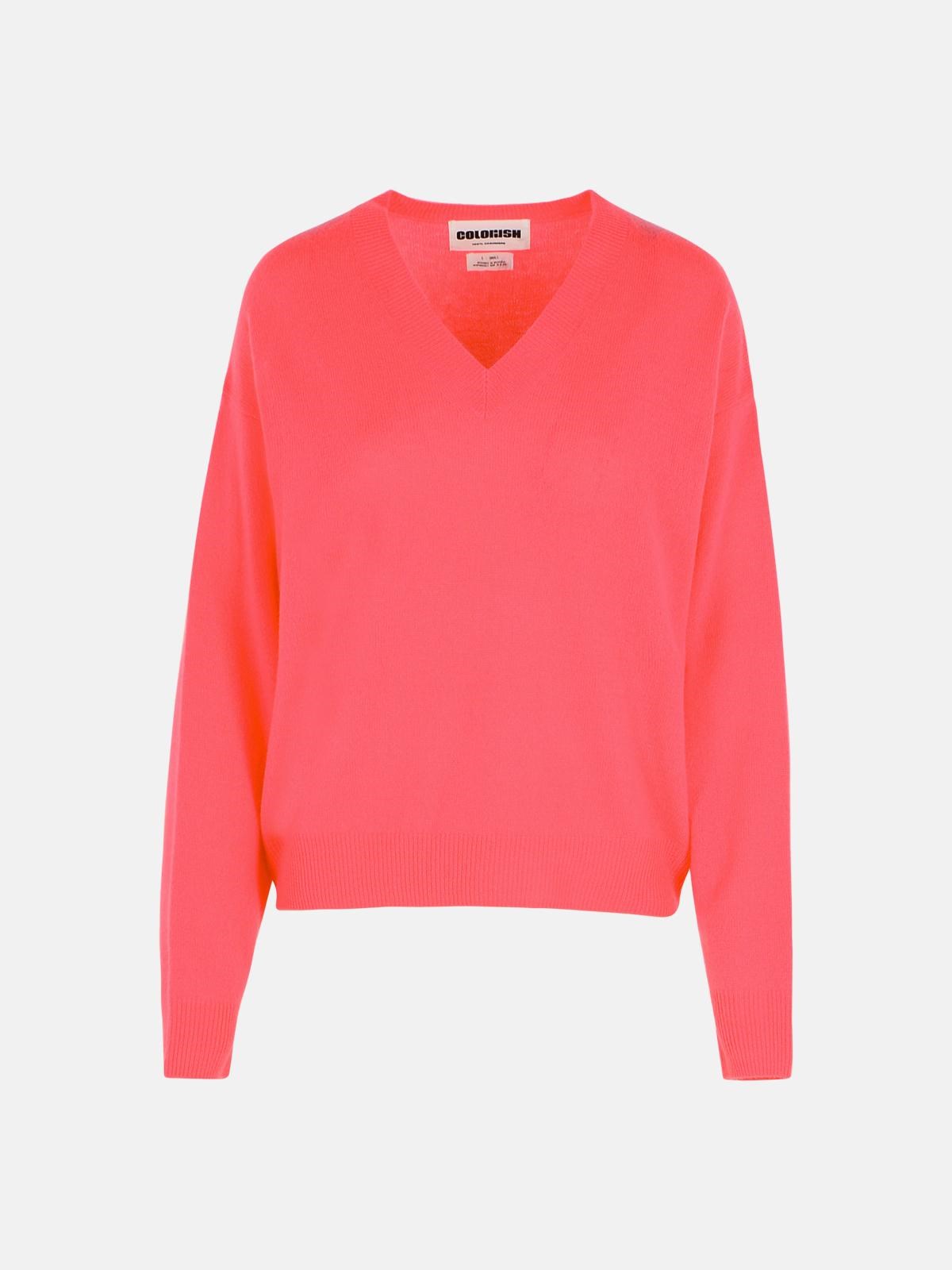 Colorush 'malibu V 2.0' Fuchsia Cashmere Sweater In Fuchsia