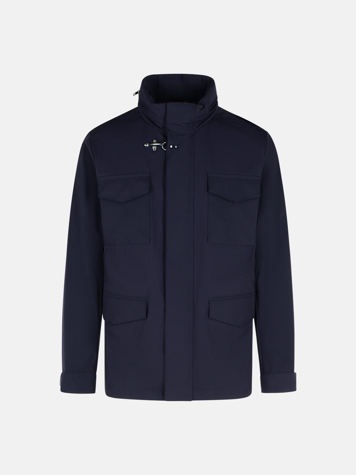 Fay Navy Polyamide Blend Jacket In Navy