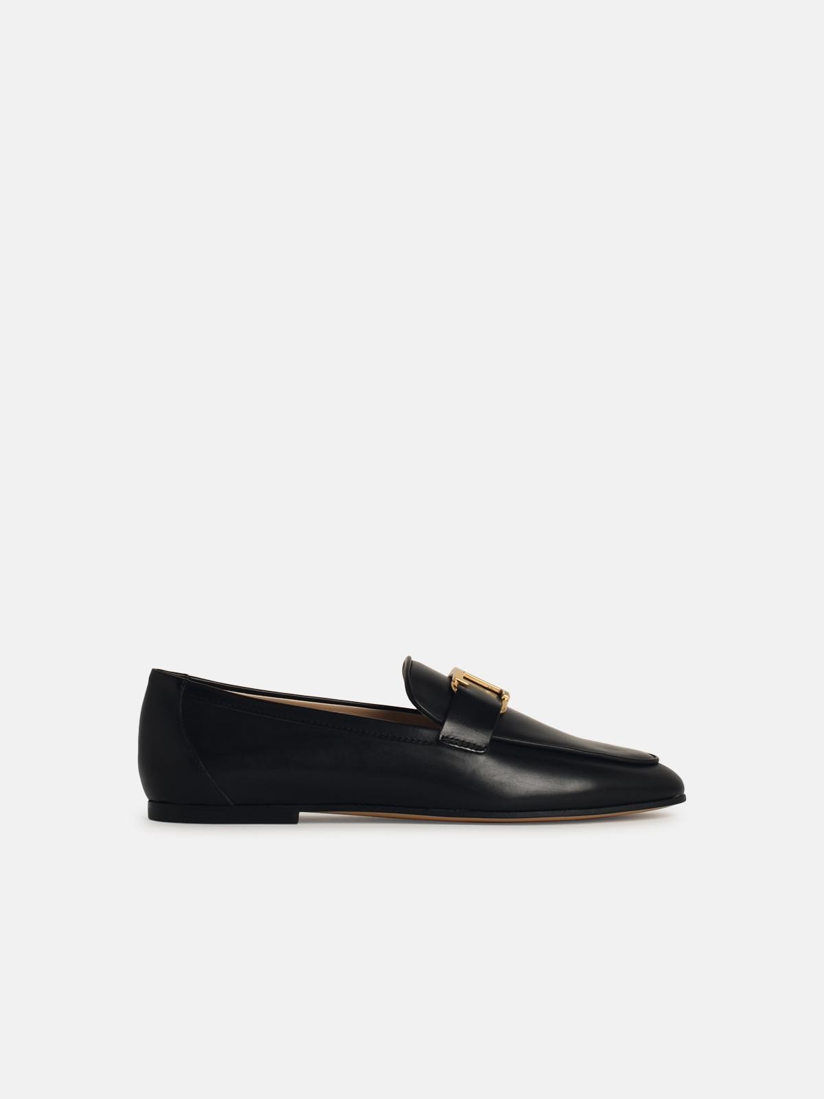 Tod's Black Leather Loafers
