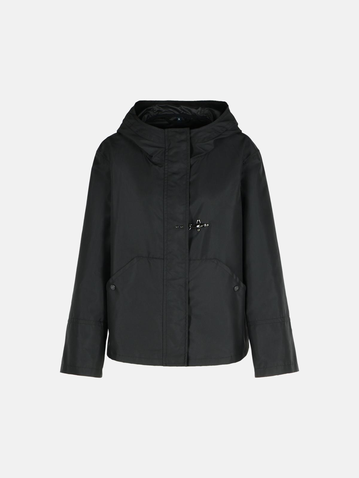 Fay Black Polyamide Jacket In Black