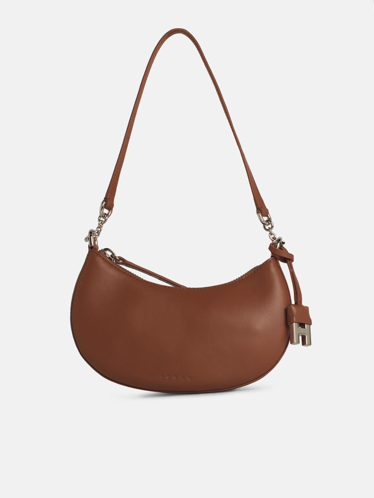 HOGAN 'H01r' Mini Brown Leather Crossbody Bag