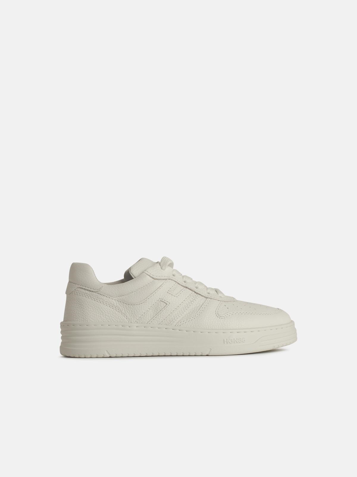Hogan 'h630' White Leather Sneakers In White
