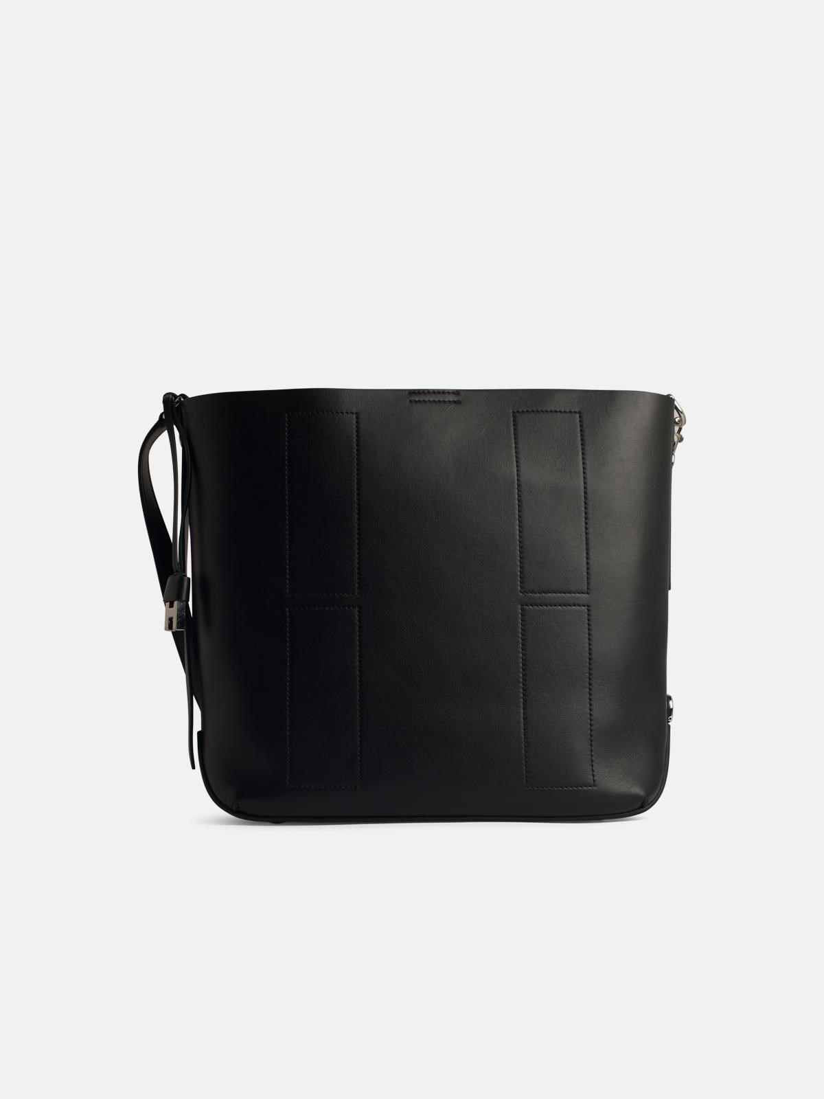 Hogan 'h01' Black Leather Crossbody Bag