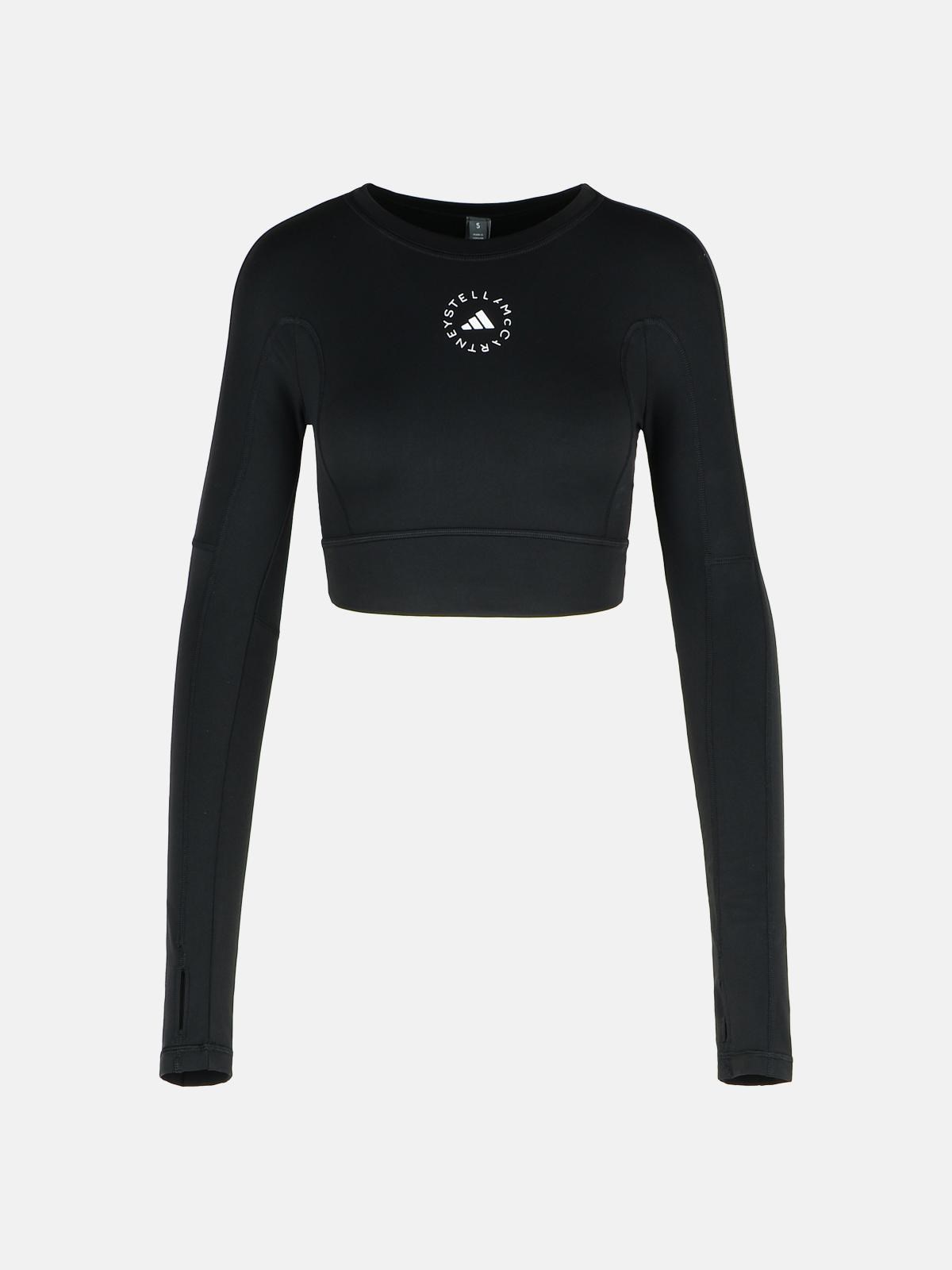 Adidas By Stella Mccartney 'yoga' Black Polyamide Blend Top