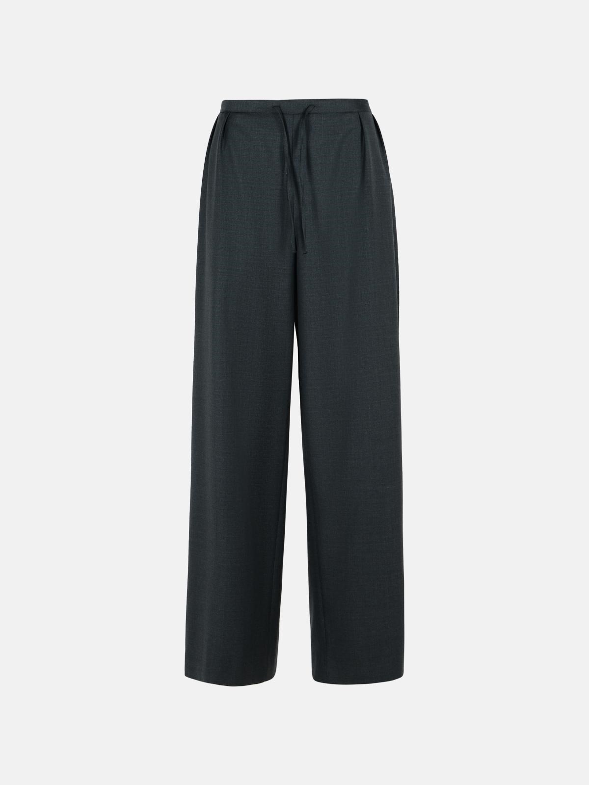 Loulou Studio 'cove' Black Virgin Wool Pants In Black