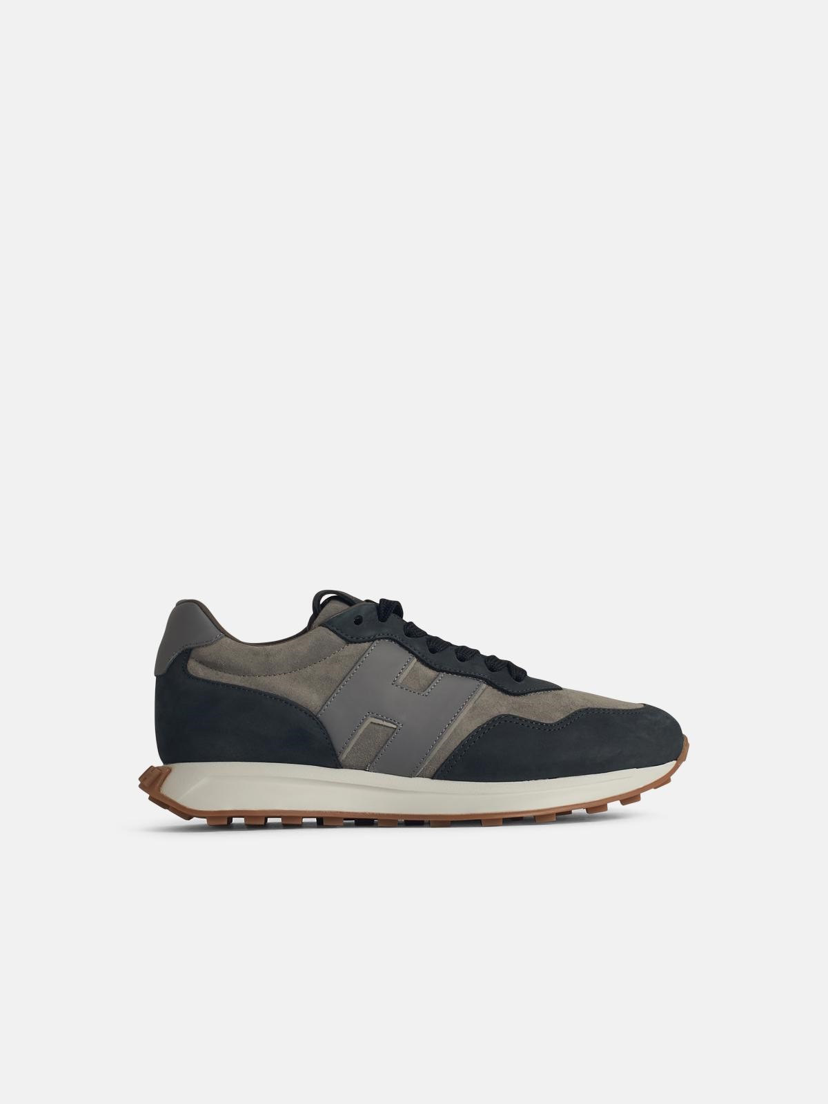 Hogan 'h601' Blue Leather Sneakers In Blue