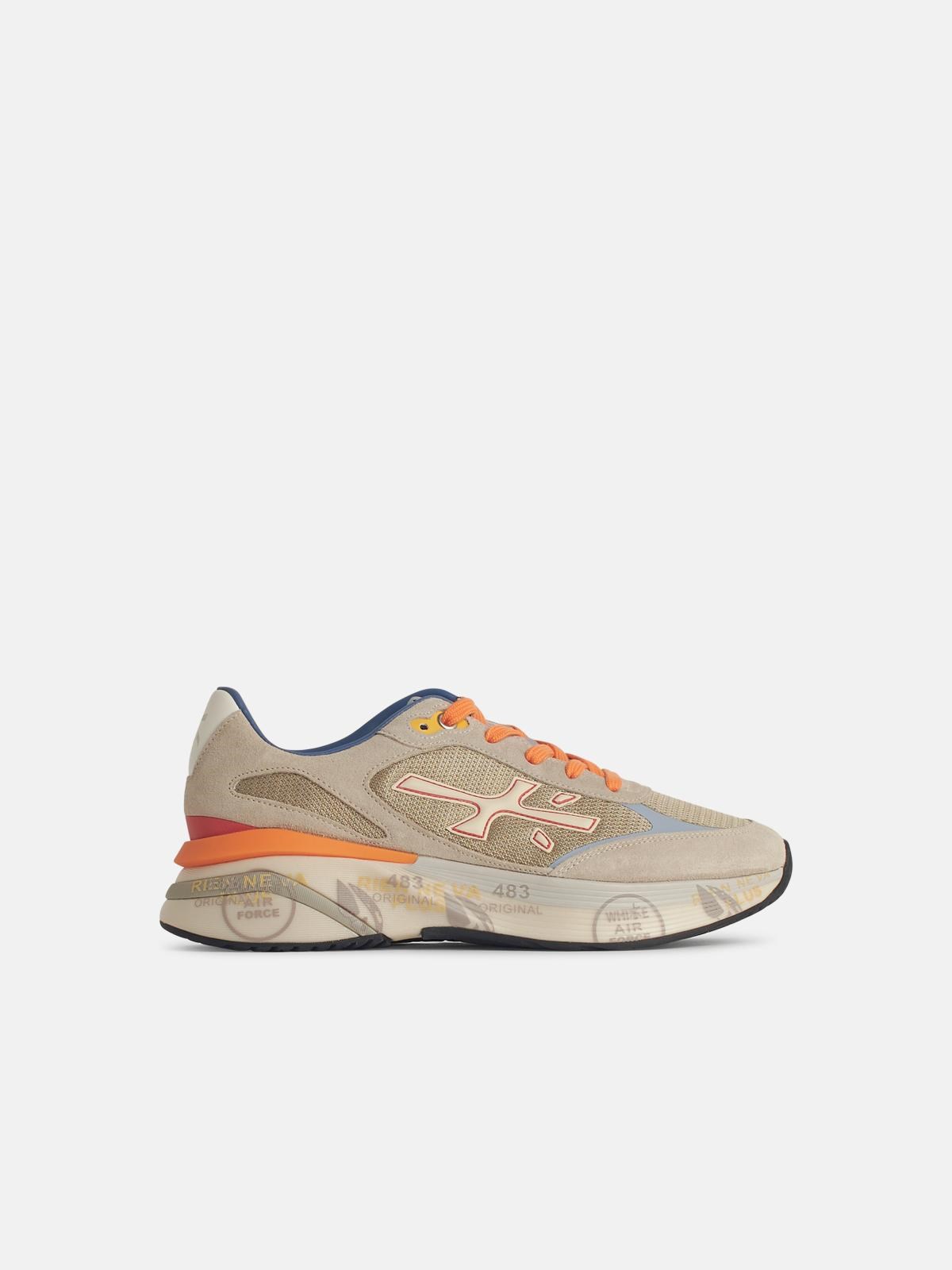 Premiata 'moerun' Grey Leather Sneakers