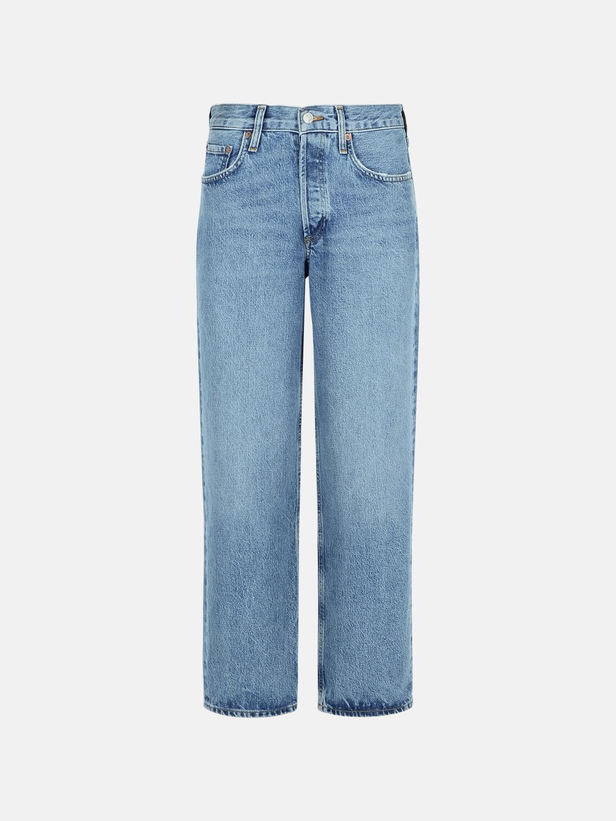 Agolde 'v' Light Blue Denim Jeans