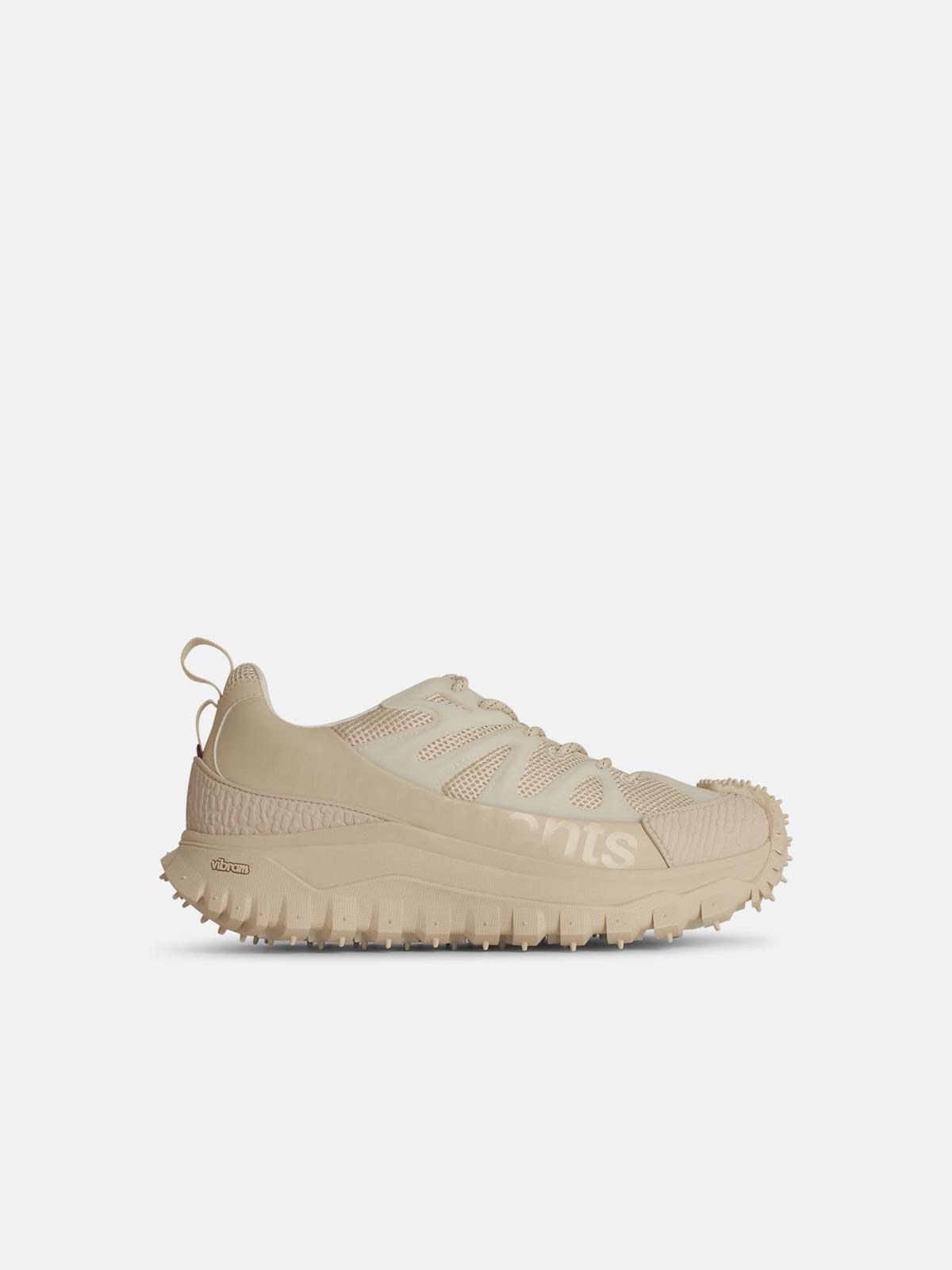 Moncler 'trailgrip' Beige Polyamide Trainers In Ivory