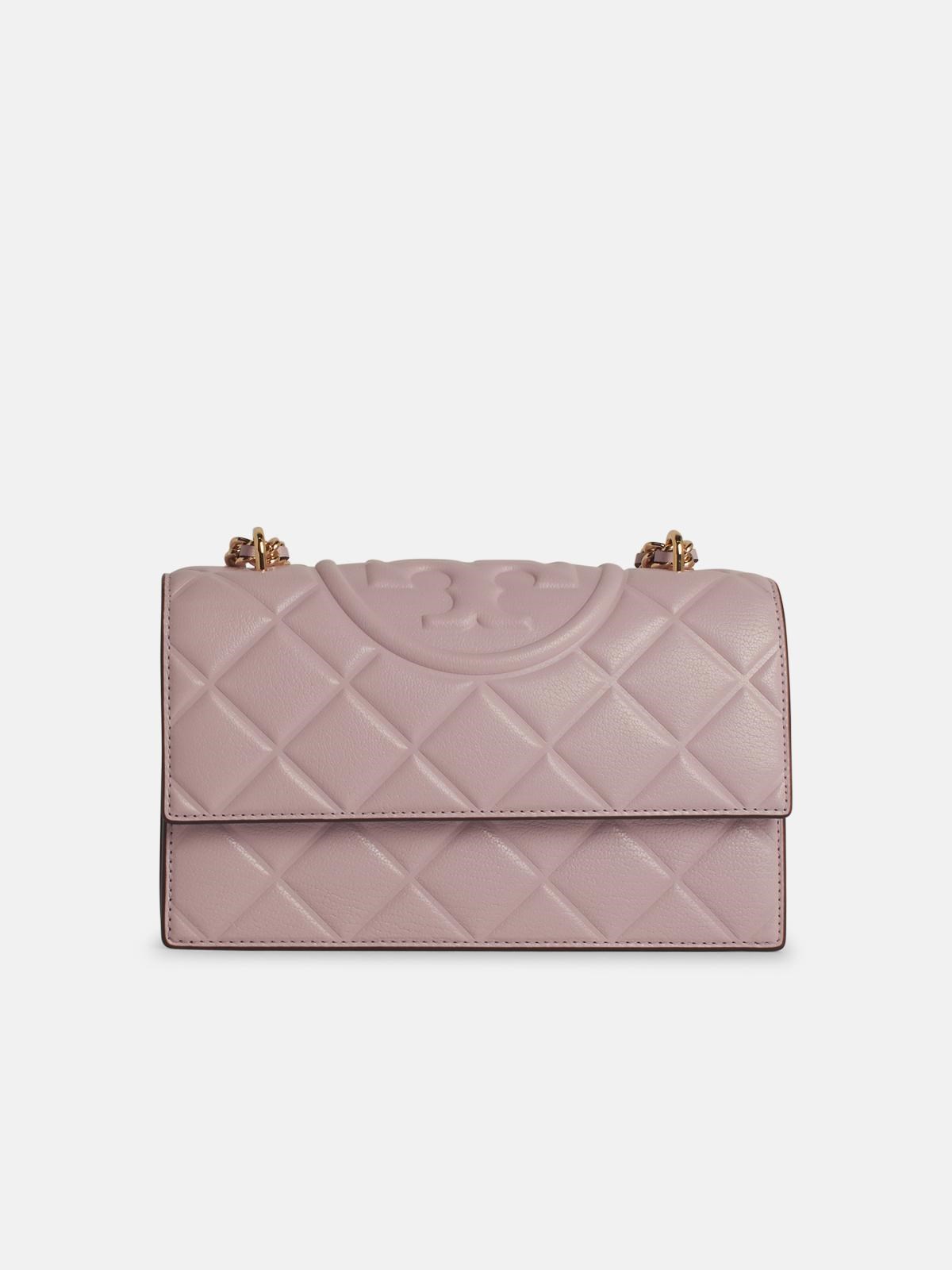TORY BURCH 'Flaming' Lilac Leather Crossbody Bag
