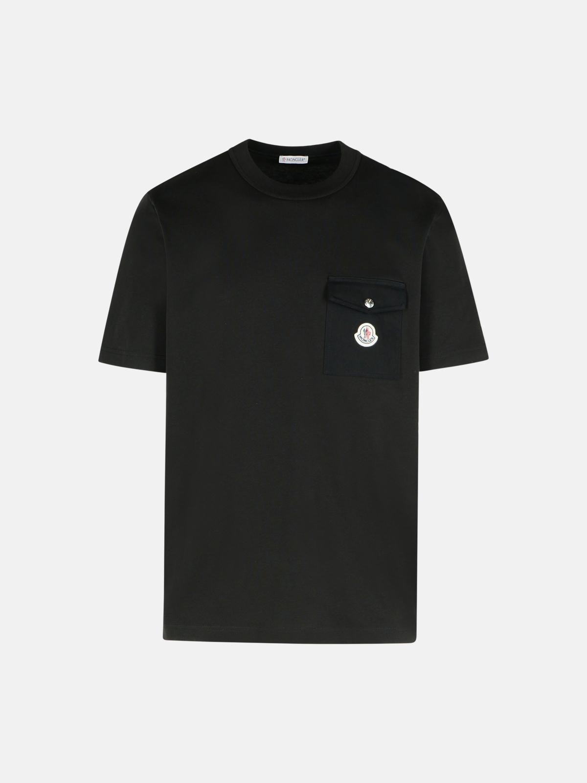 Moncler Black Cotton T-shirt