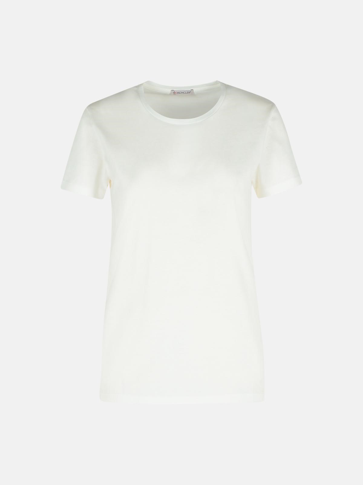 Moncler White Cotton T-shirt
