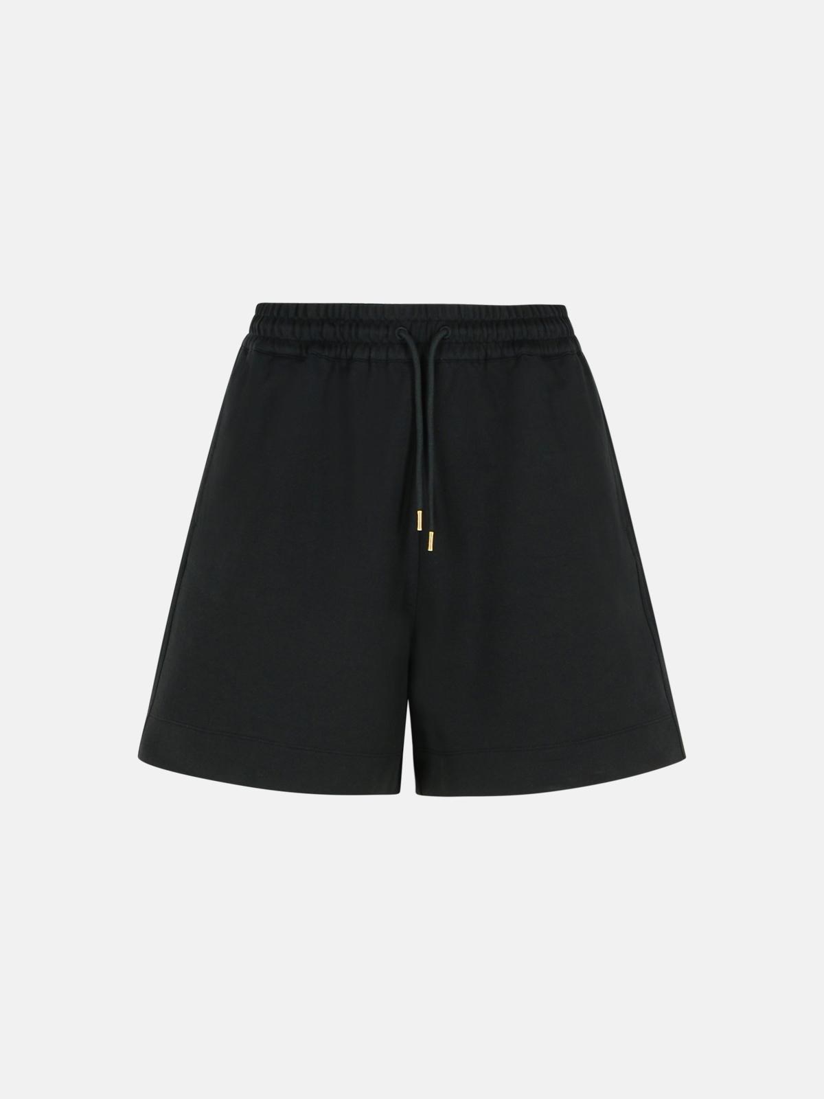 Moncler Black Cotton Shorts