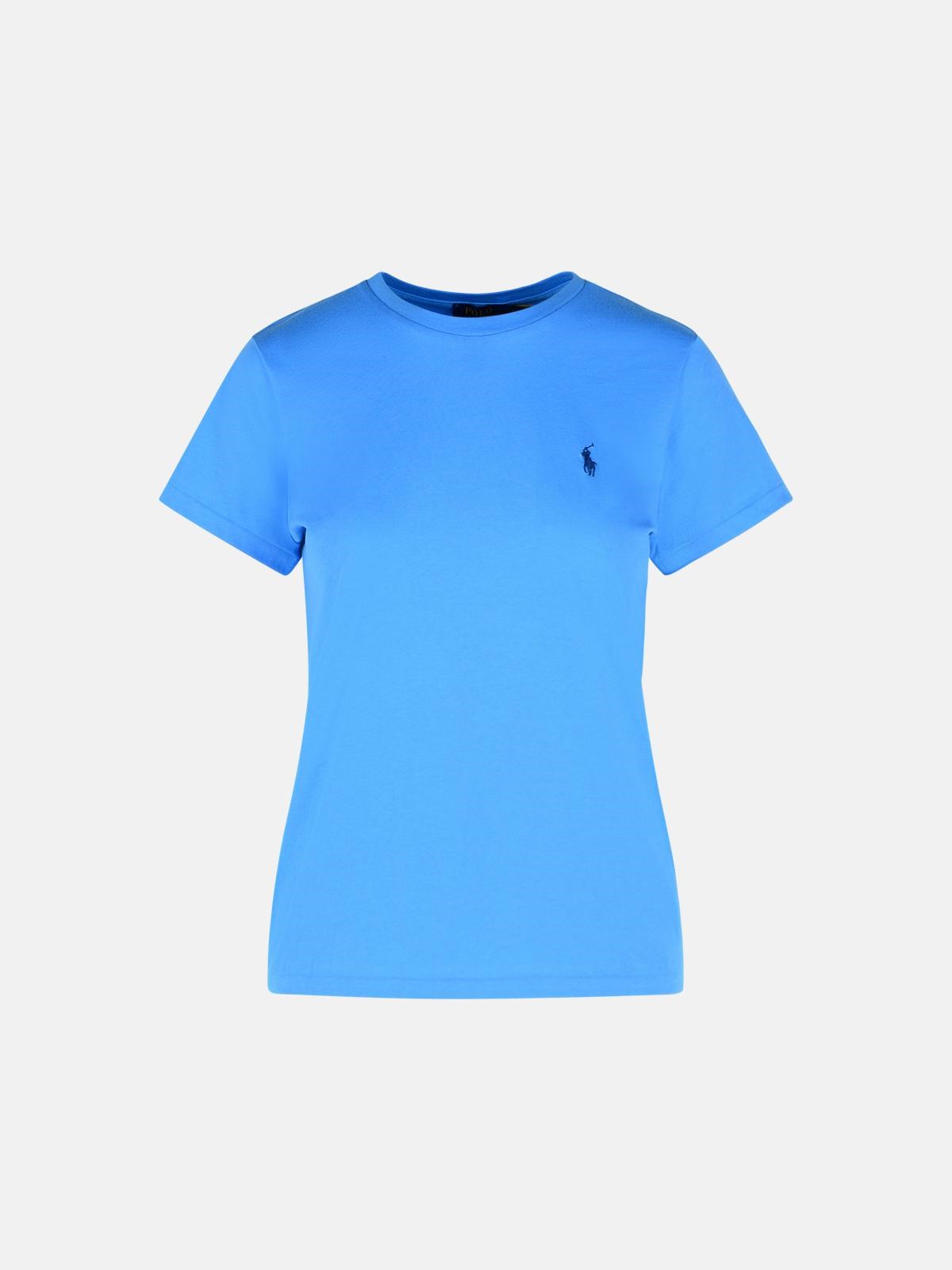 POLO RALPH LAUREN Light Blue Cotton T-Shirt
