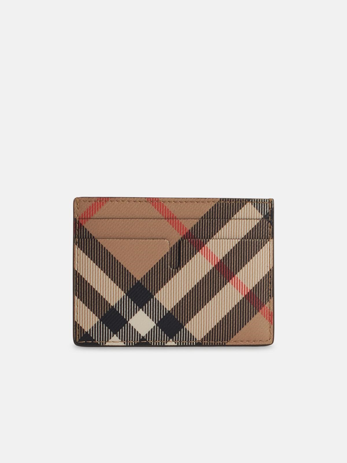 Burberry 'sandon' Beige Polyurethane Card Holder