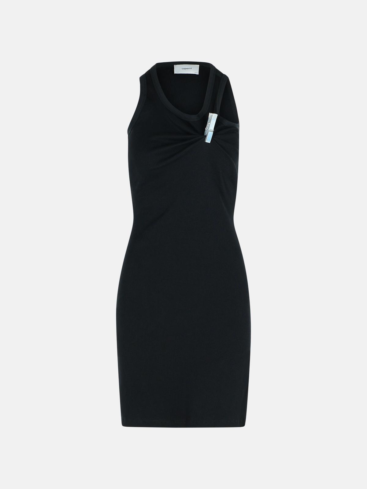 Coperni 'clip' Black Cotton Dress In Black