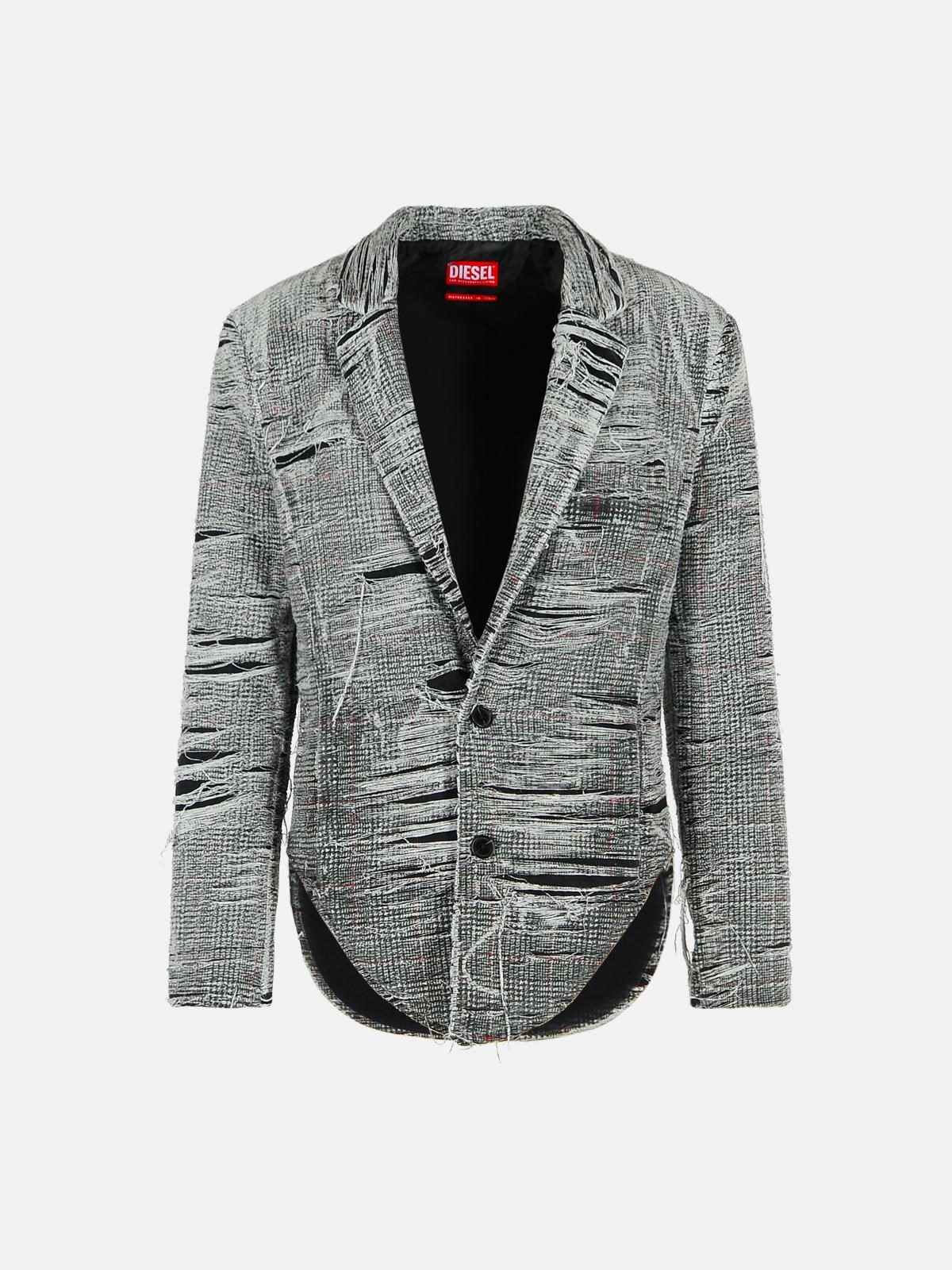 Diesel 'phonix' Grey Cotton Blend Blazer In Grey