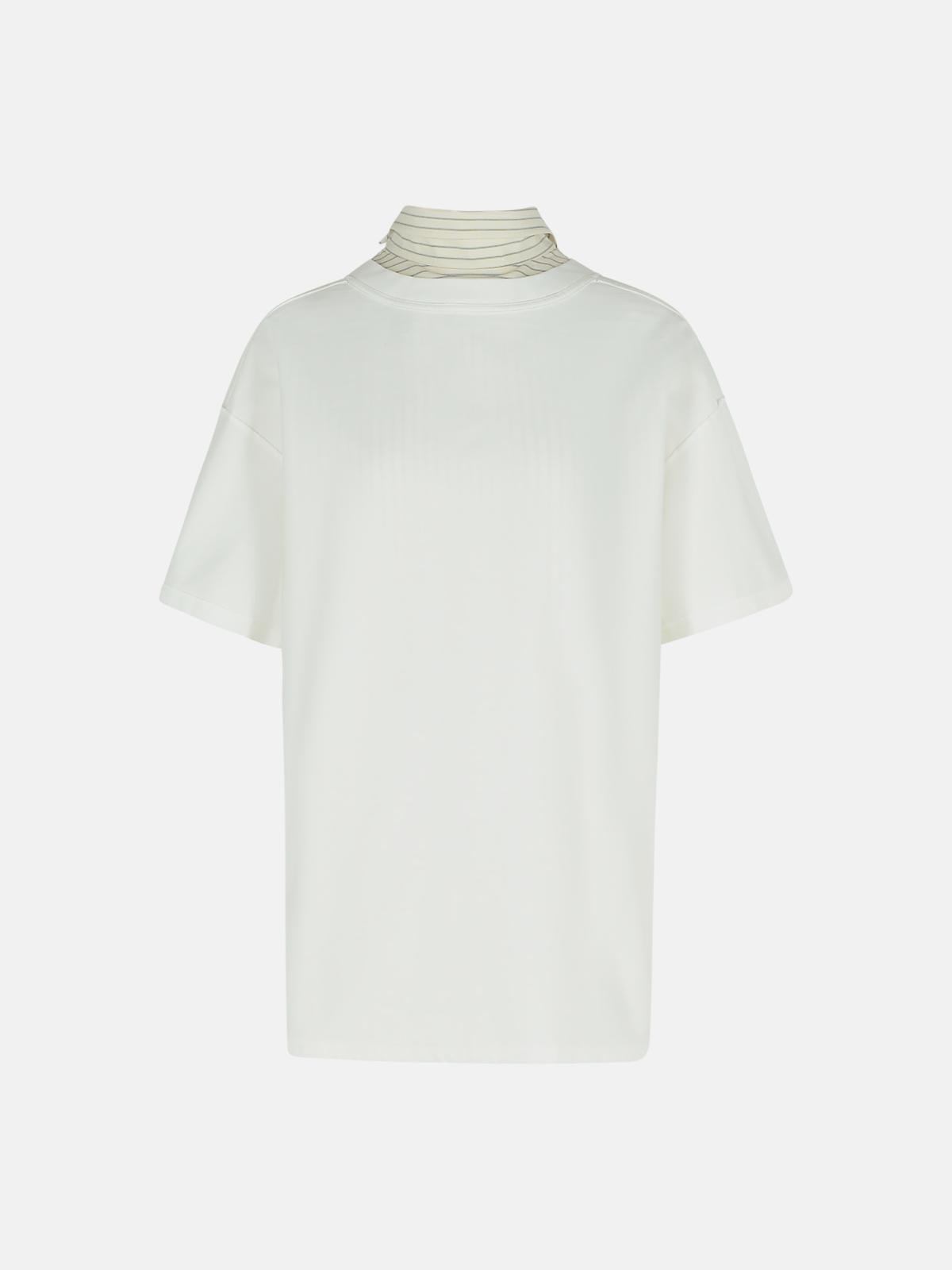 MAISON MARGIELA Inverted White Cotton Shirt　MAISON MARGIELA インバーテッド ホワイト コットン シャツ MAISON