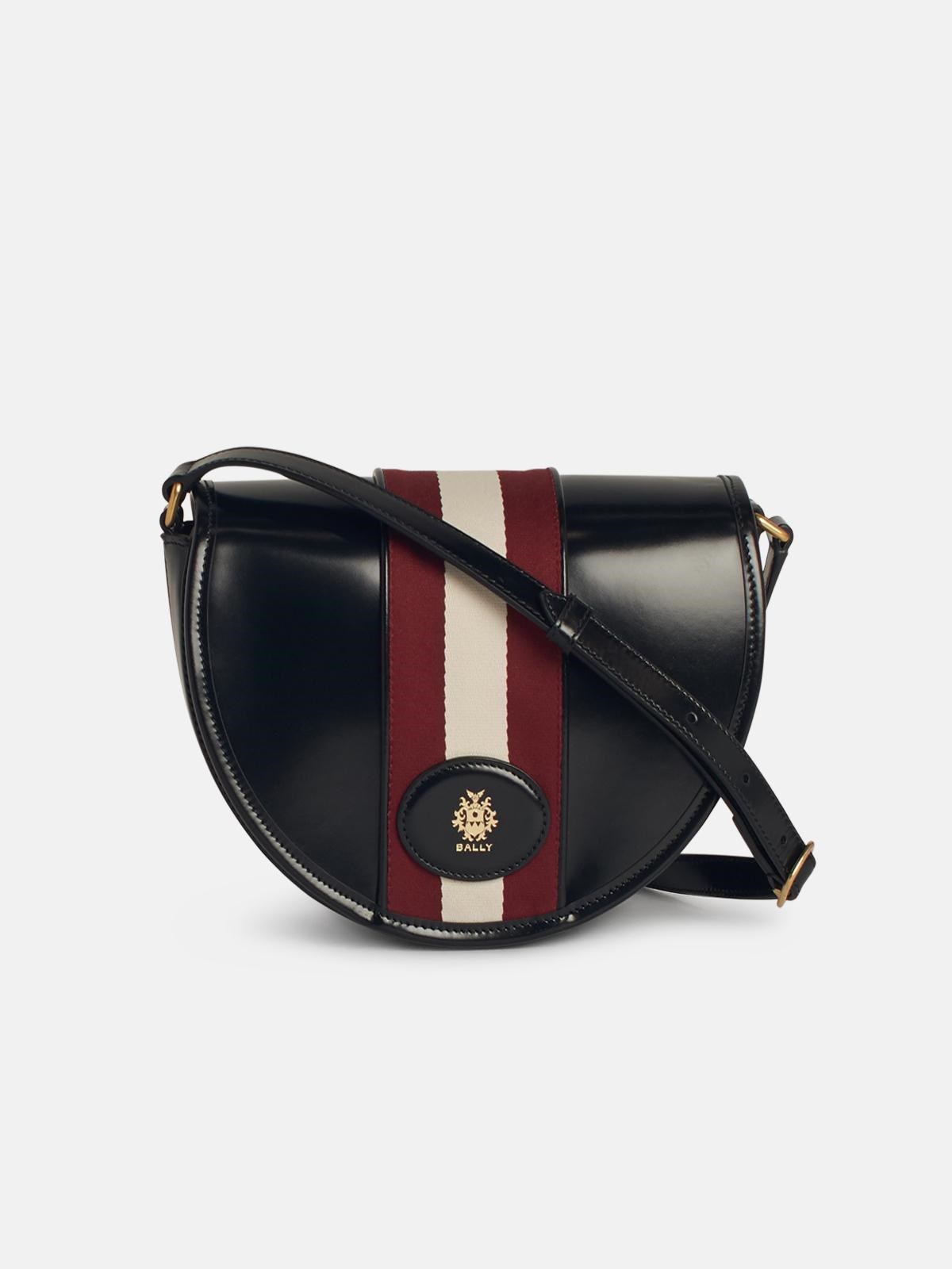 Bally 'beckett' Black Leather Crossbody Bag
